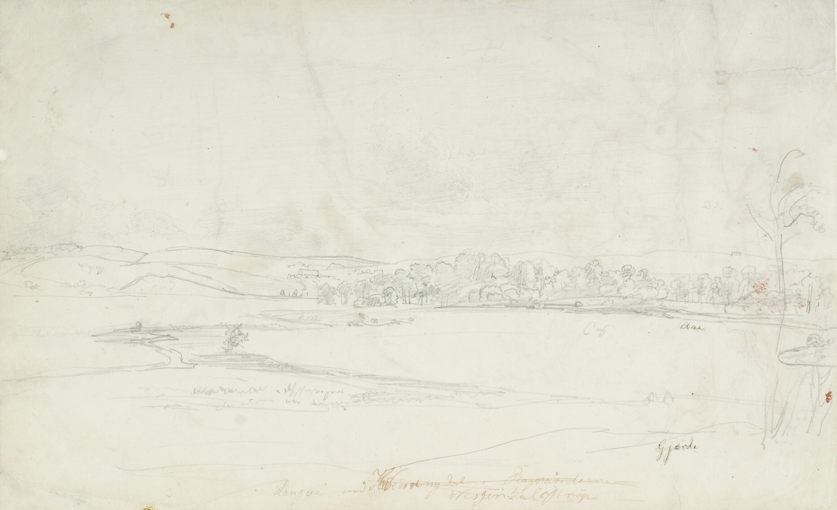 Landskab ved Vissing med Langø