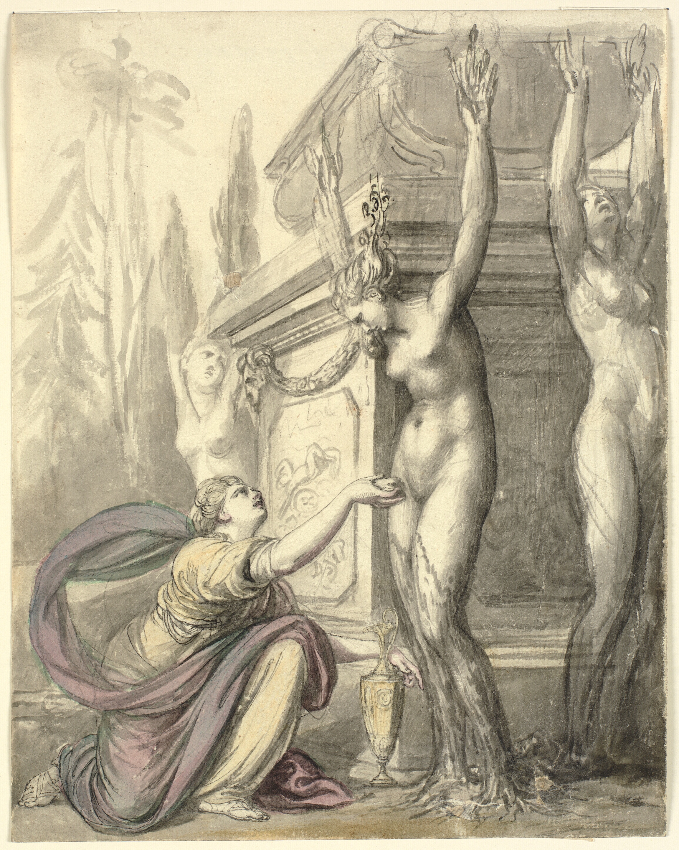 Heliaderne ved Phaëtons grav (Ovids Metamorfoser, II, 340-366)