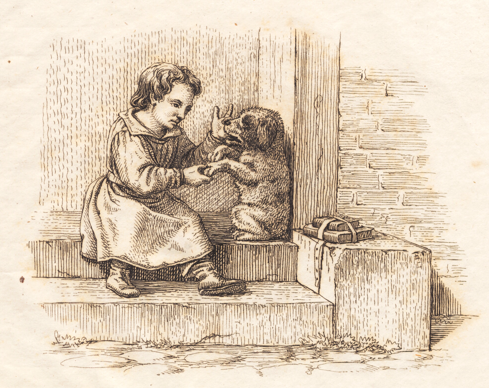 Illustration til "Halvhundrede Fabler for Børn" af Hey