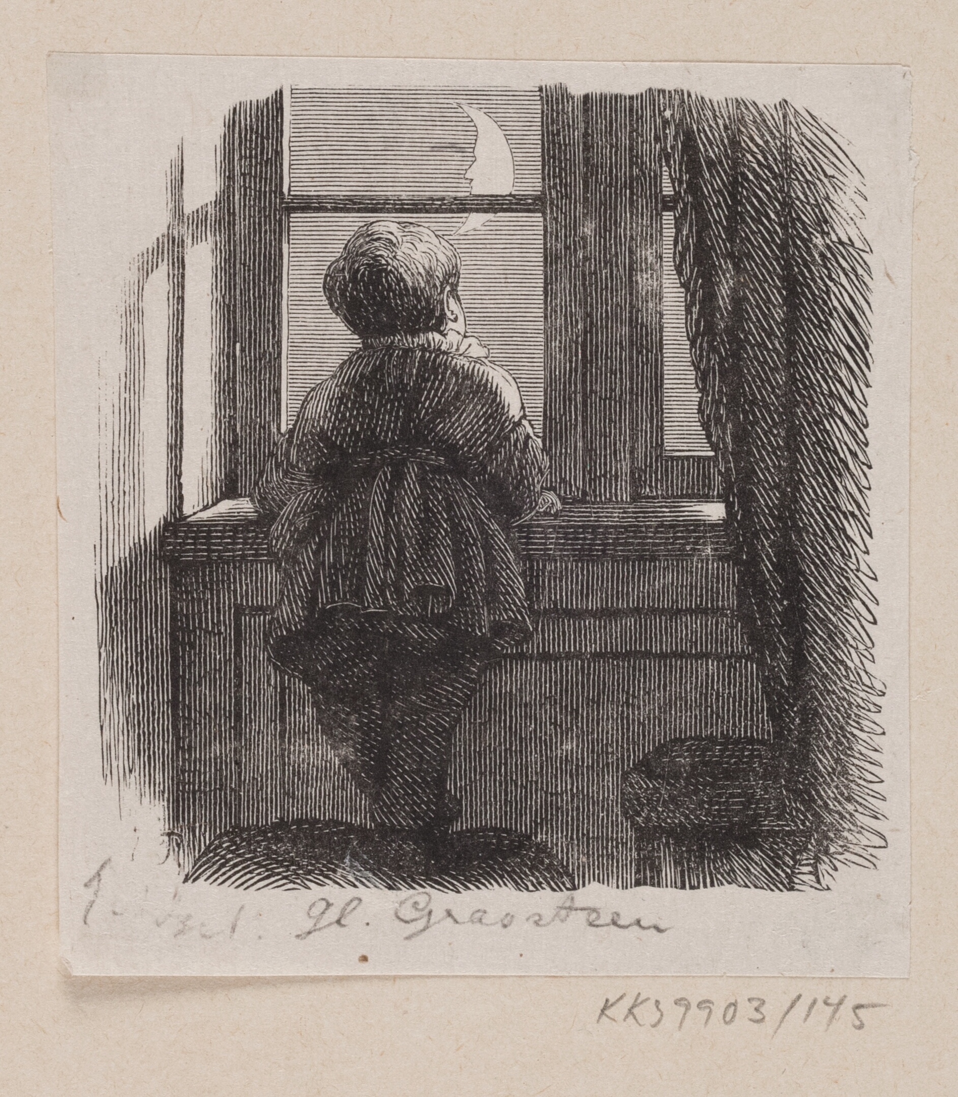 Illustration til "Den gamle Gravsteen" i H.C. Andersen, "Eventyr og Historier", Bind 2