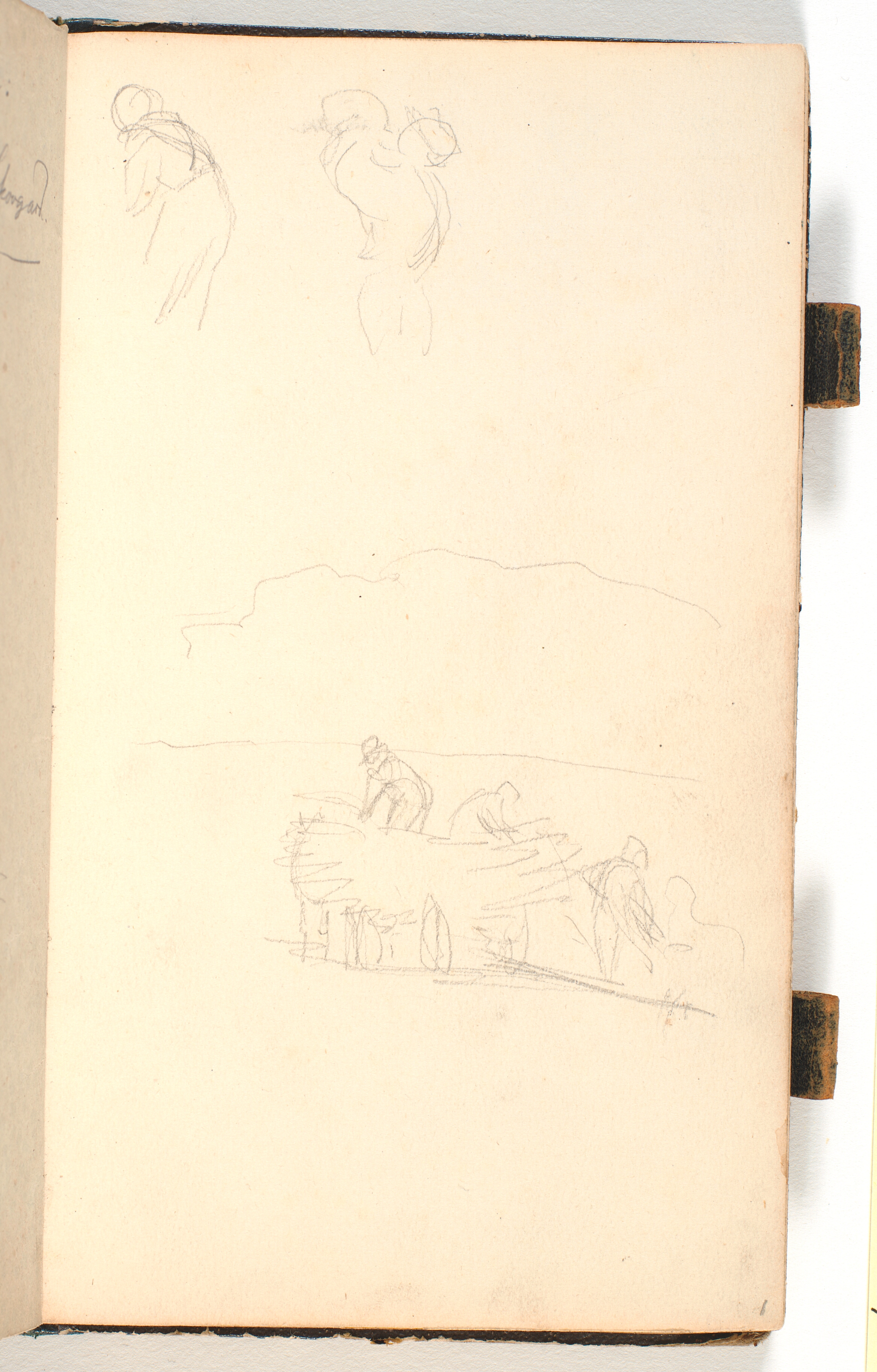 To personer. En høstvogn