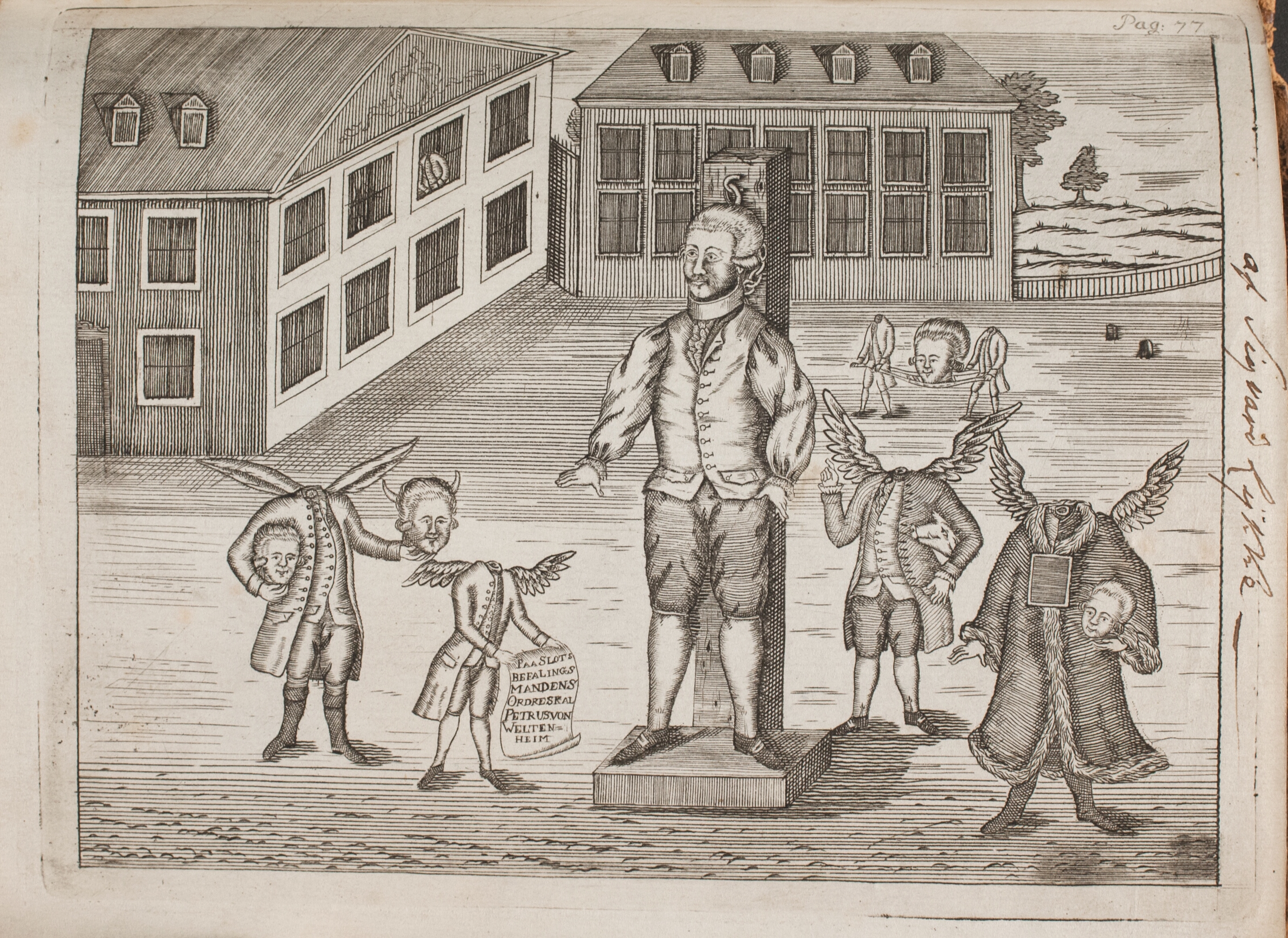 "Paa Slotsbefalinings Mandens Ordre skal Petus von Weltenheim"