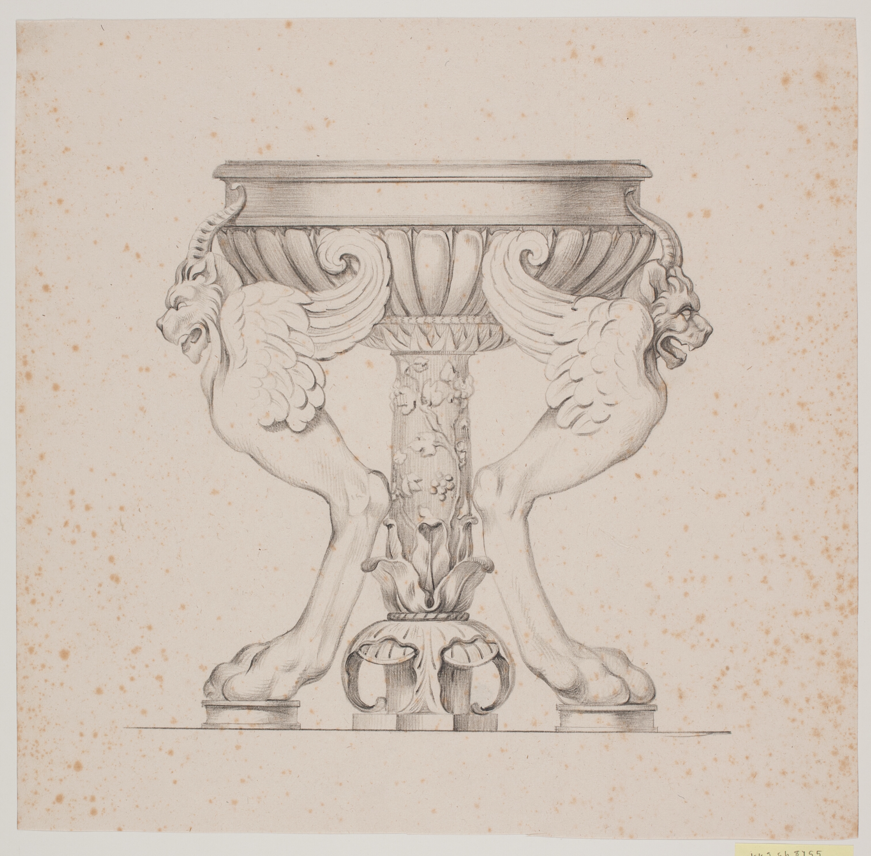 Opsats båret af to vingede løver