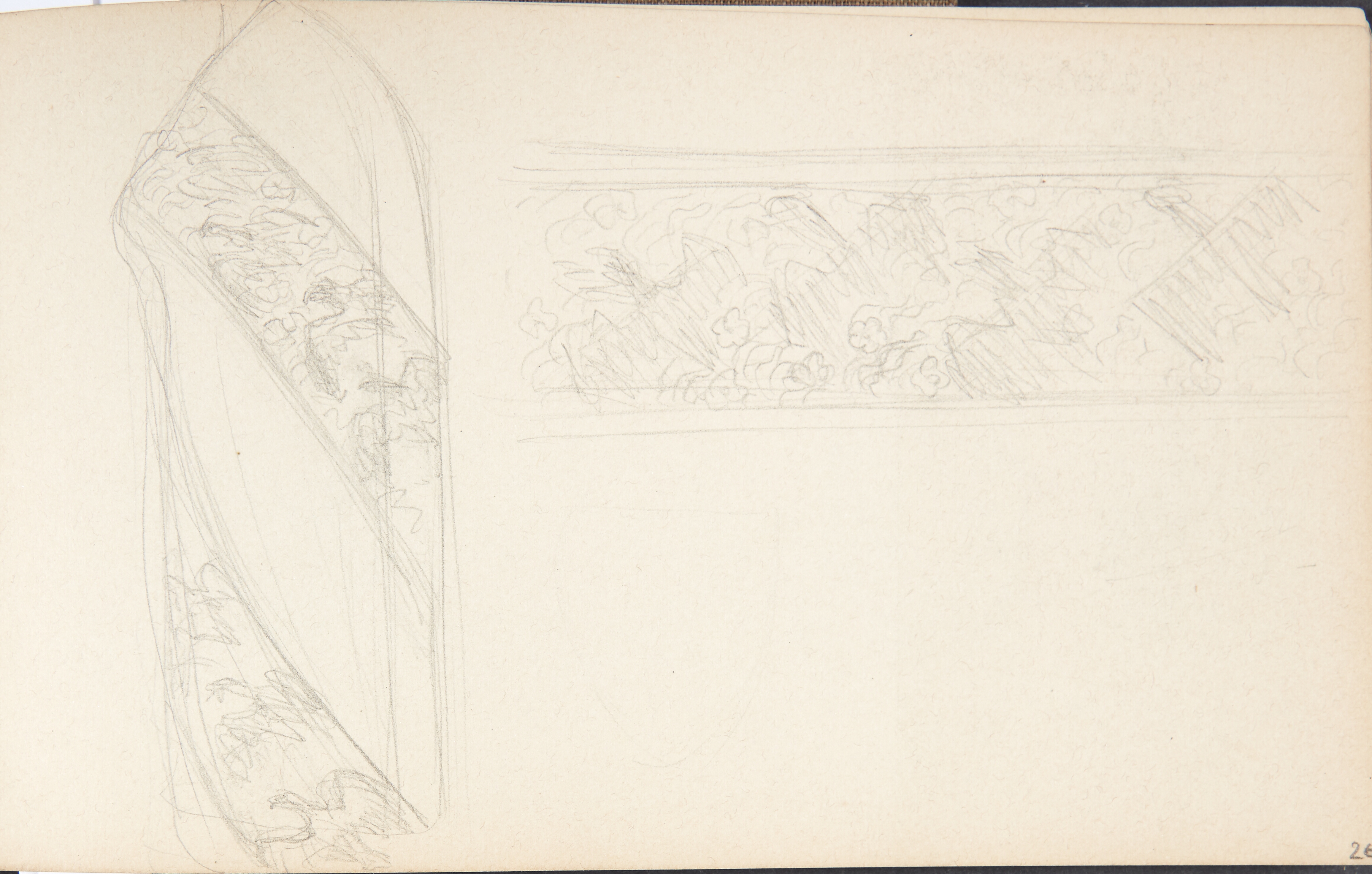 Draperistudie og studie af en bort