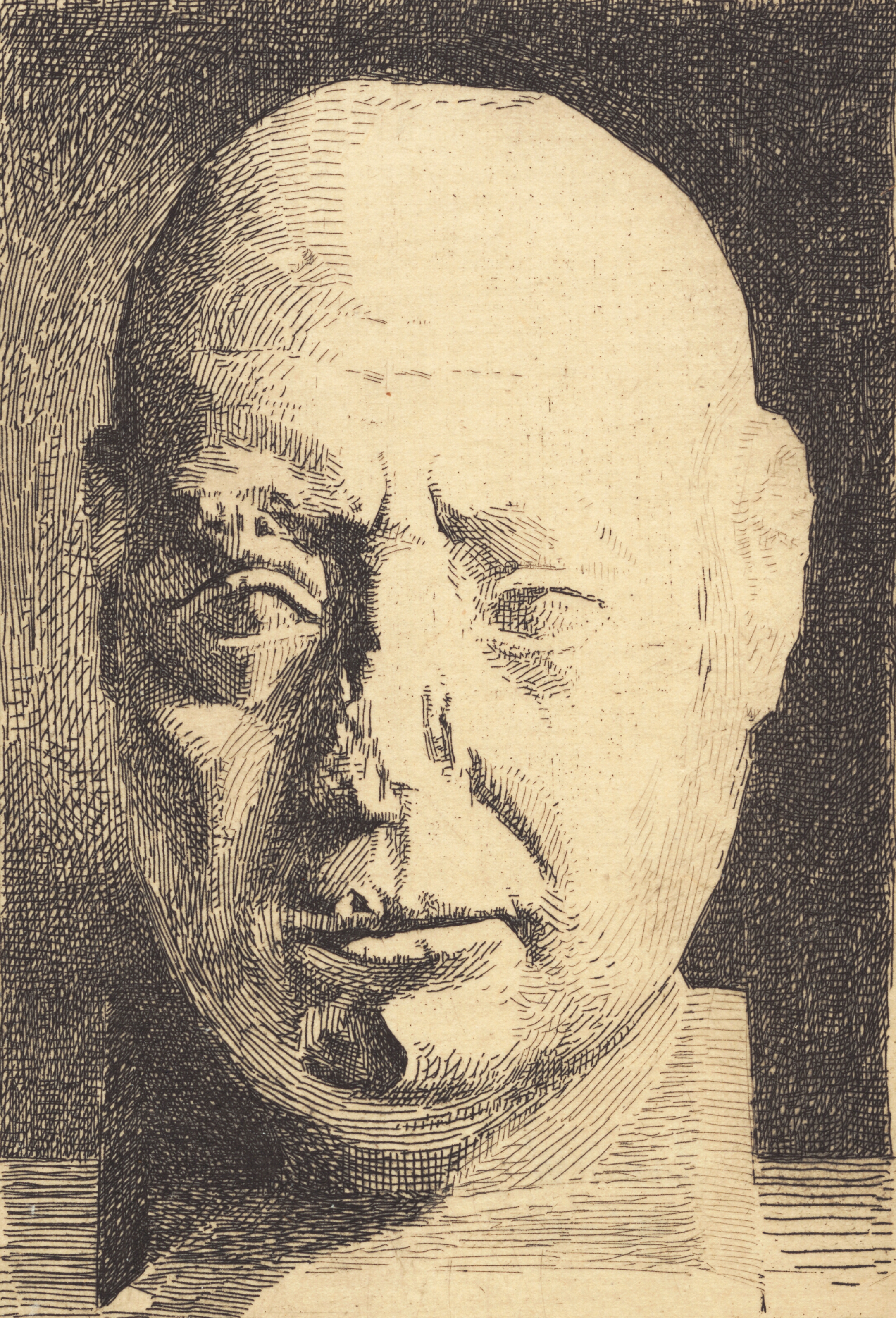 Ægyptisk hoved, efter en gipsafstøbning