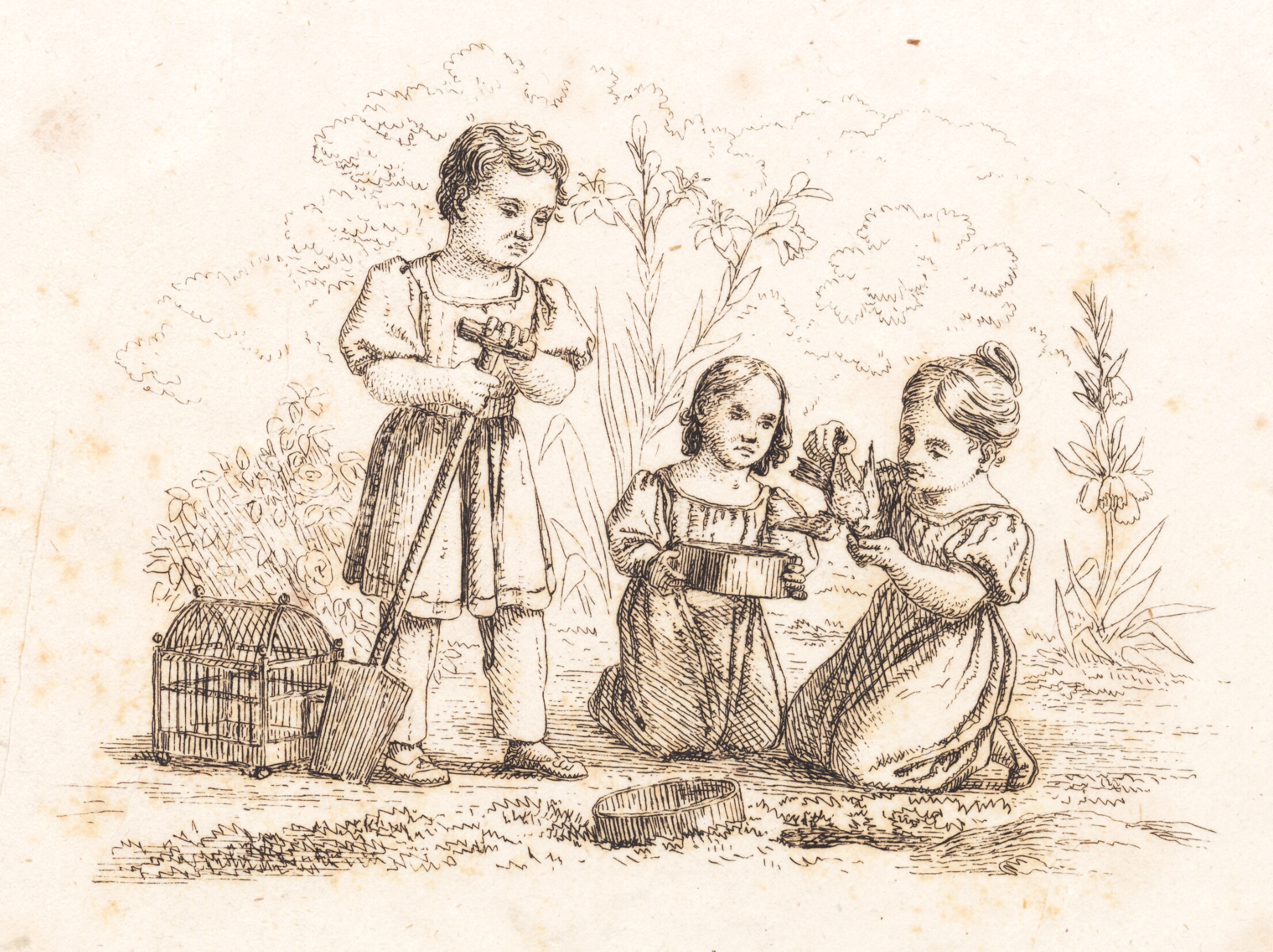 Illustration til "Halvhundrede Fabler for Børn" af Hey