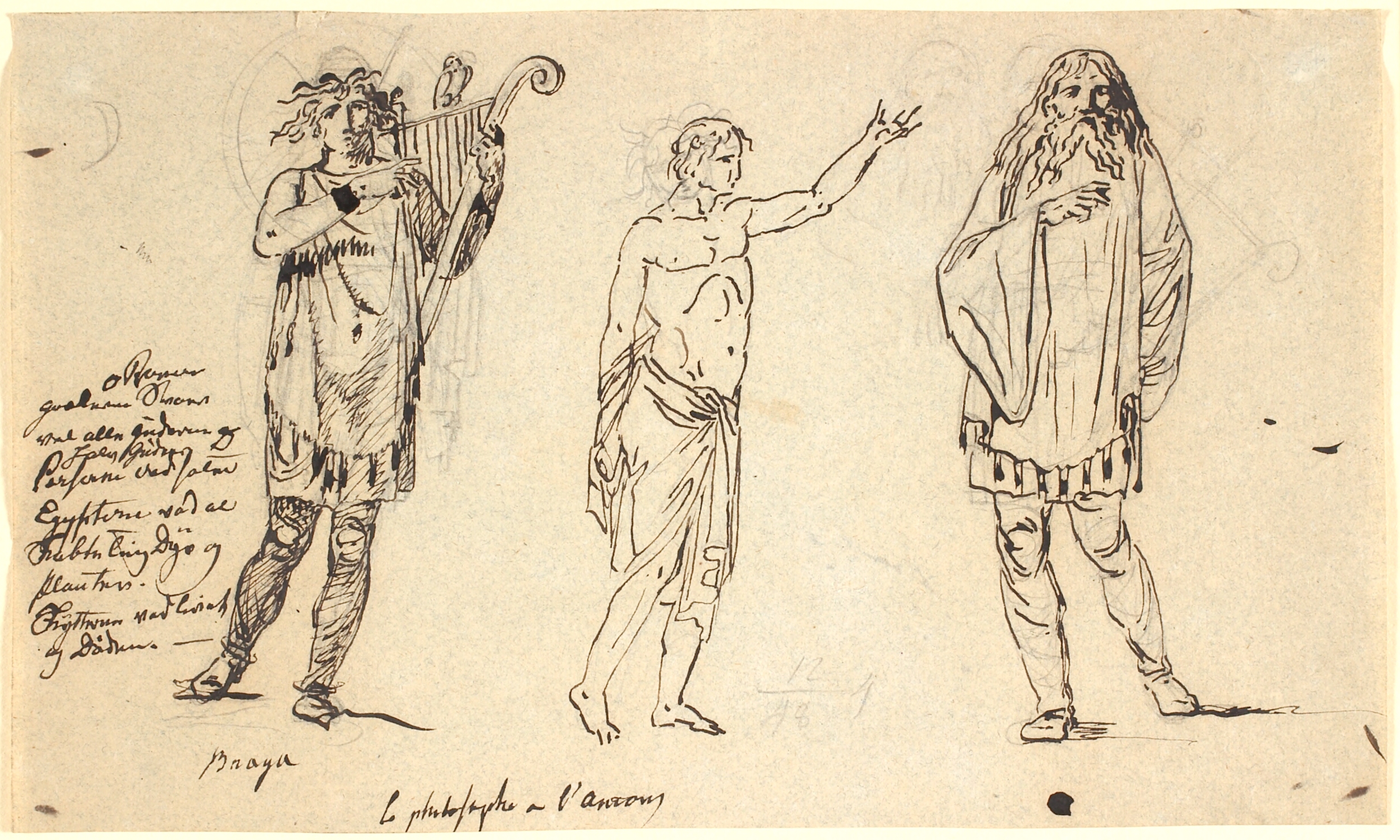 Tre mandsfigurer. Den t.v. ligner Braga-figuren på forgående blad