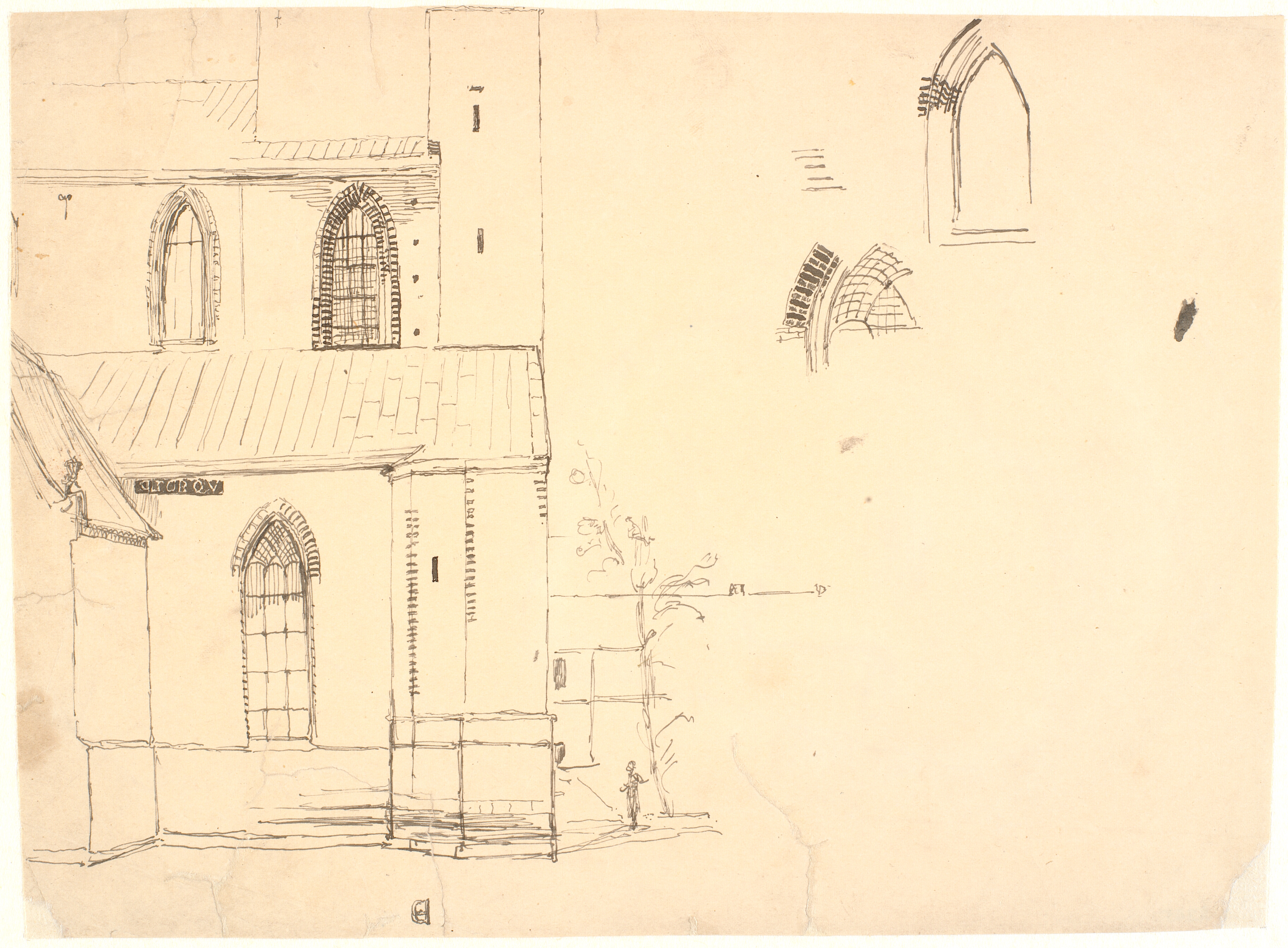 Parti af den ydre, vestlige del af St. Knuds kirke i Odense