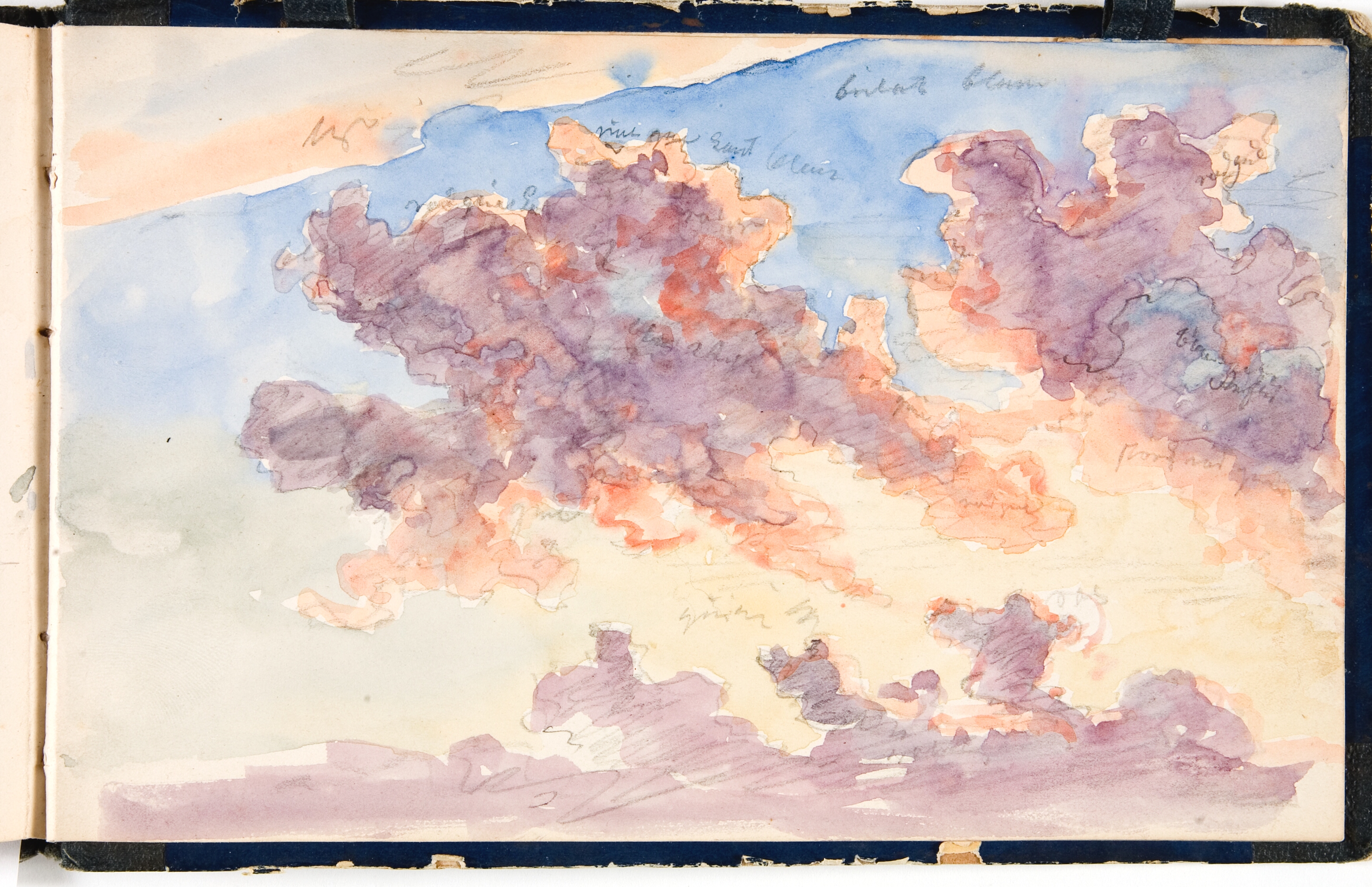 Skystudie. En solnedgangshimmel