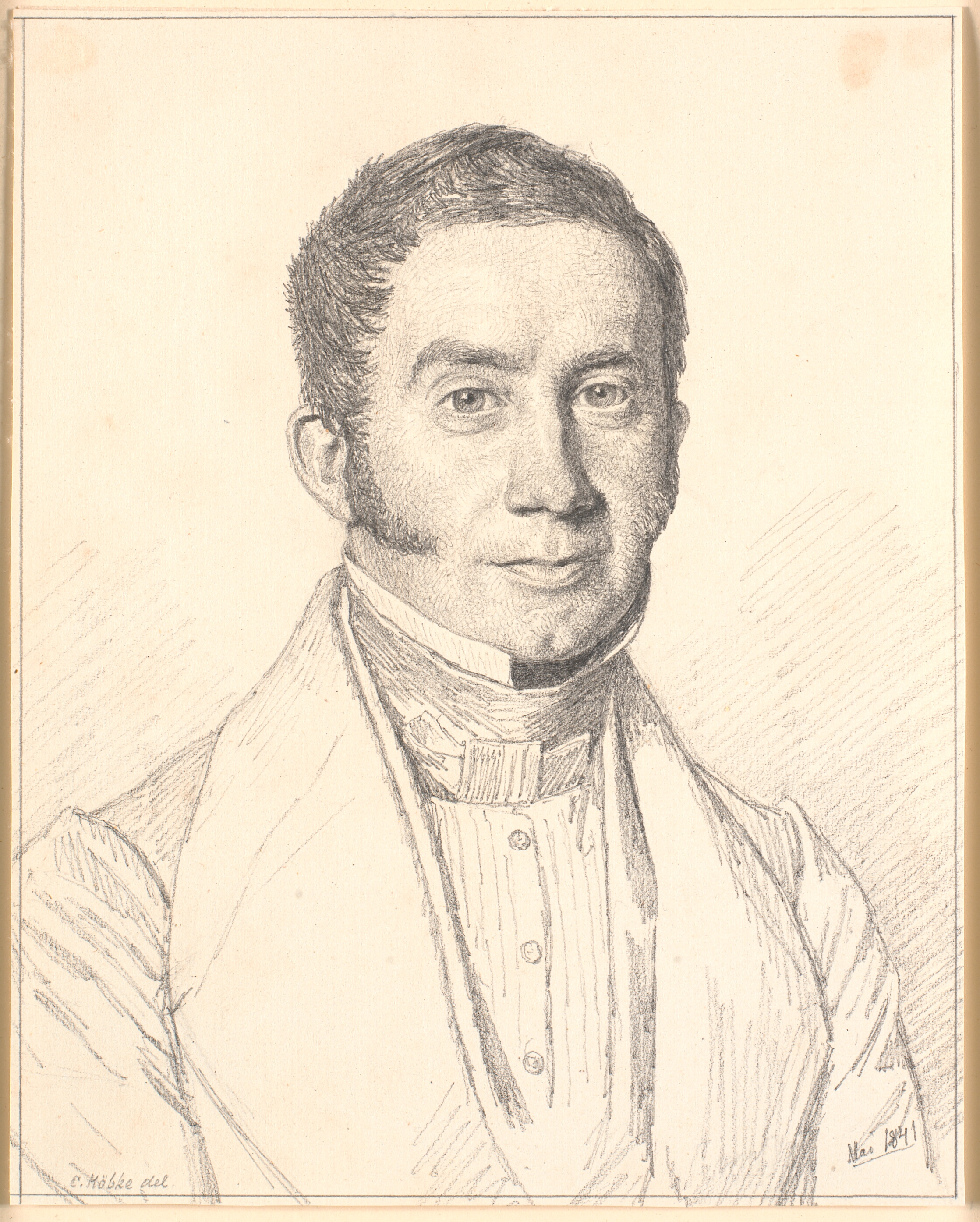 Portræt af kunstnerens svoger, kaptajn C.B.Købke