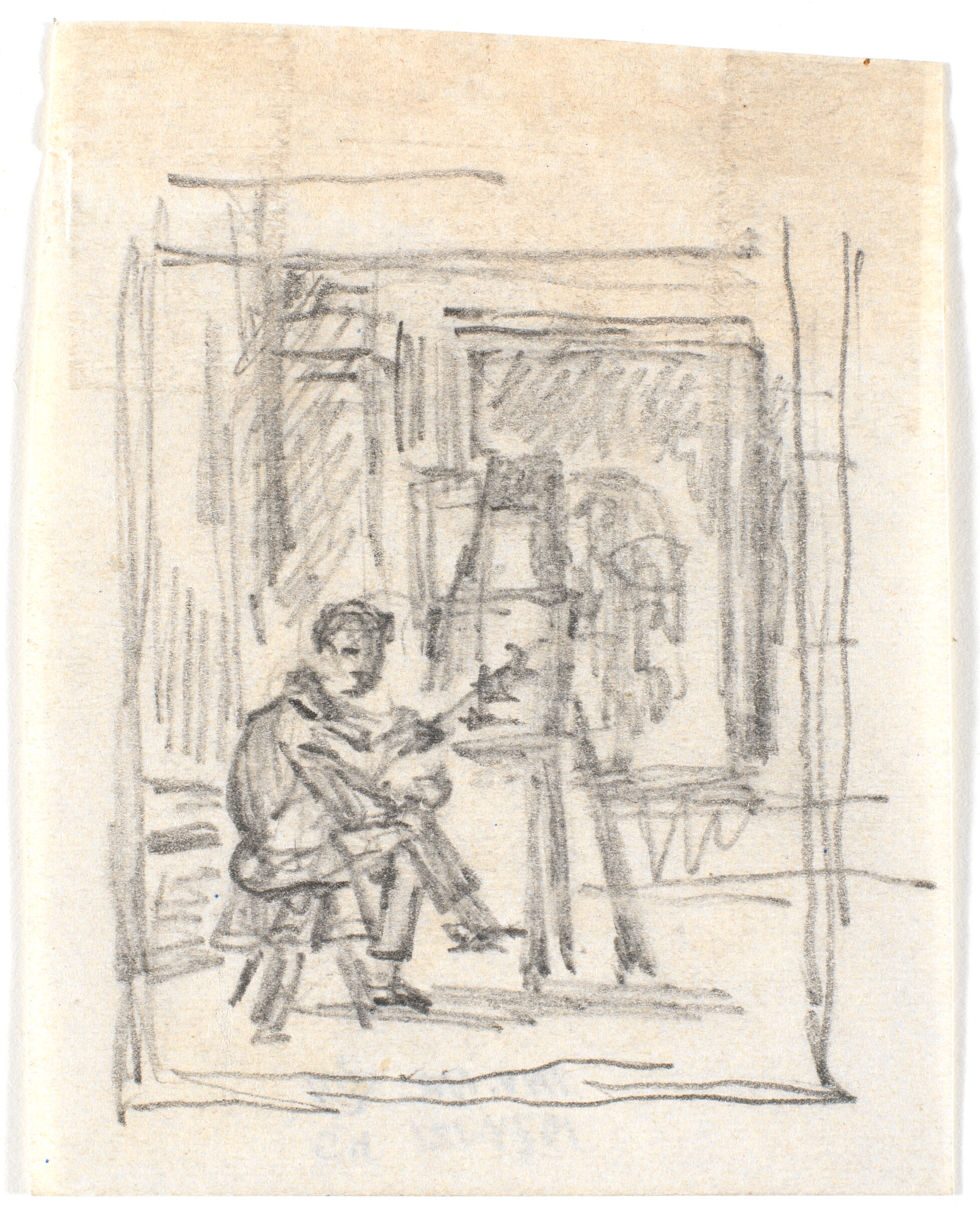 En maler ved sit staffeli