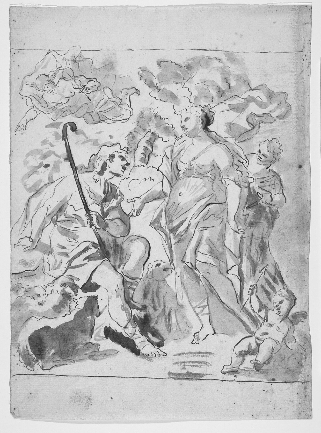 Paris' dom (?), med Merkur svævende ovenover