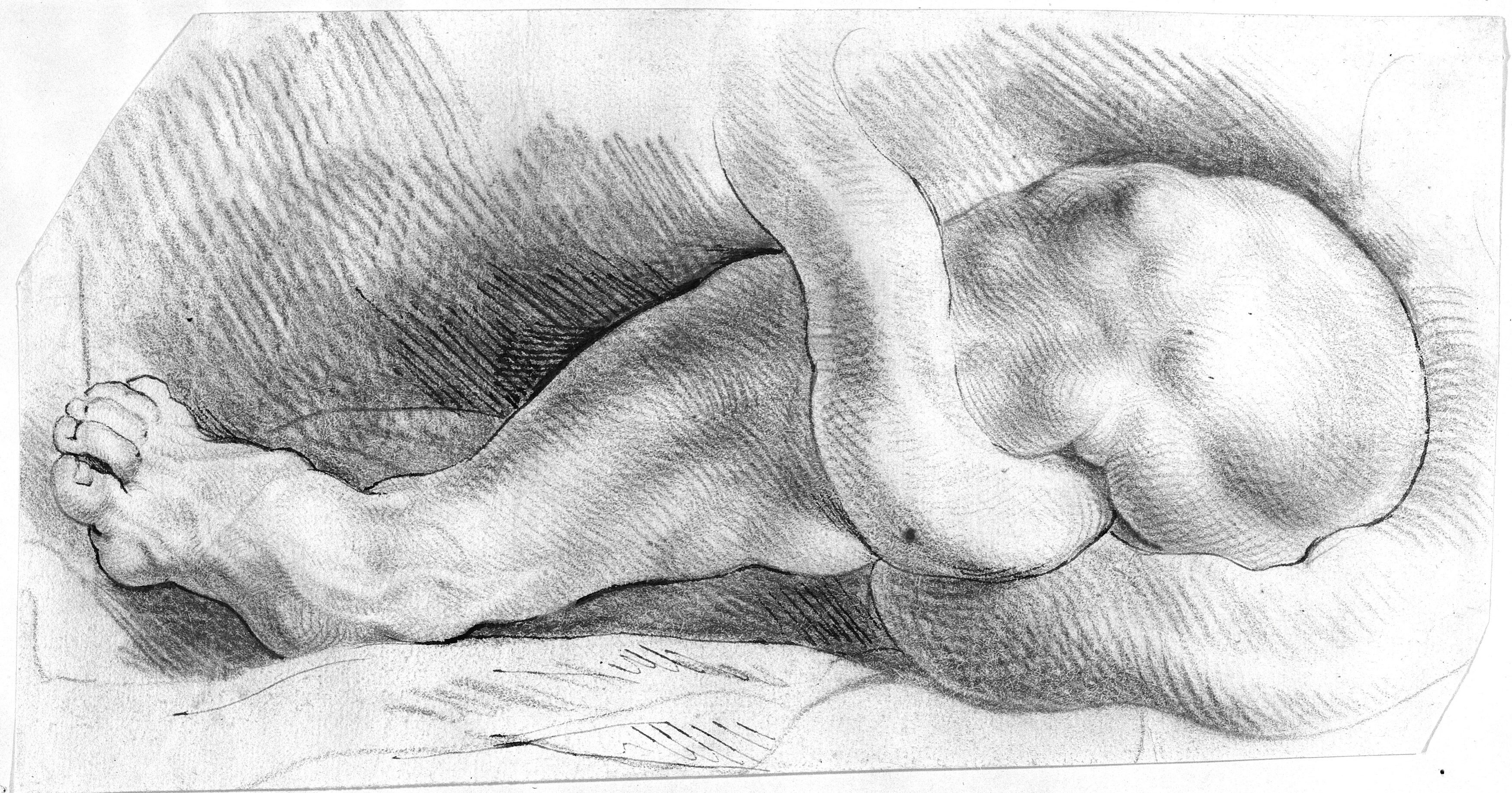 Laokoon. Laokoons højre ben