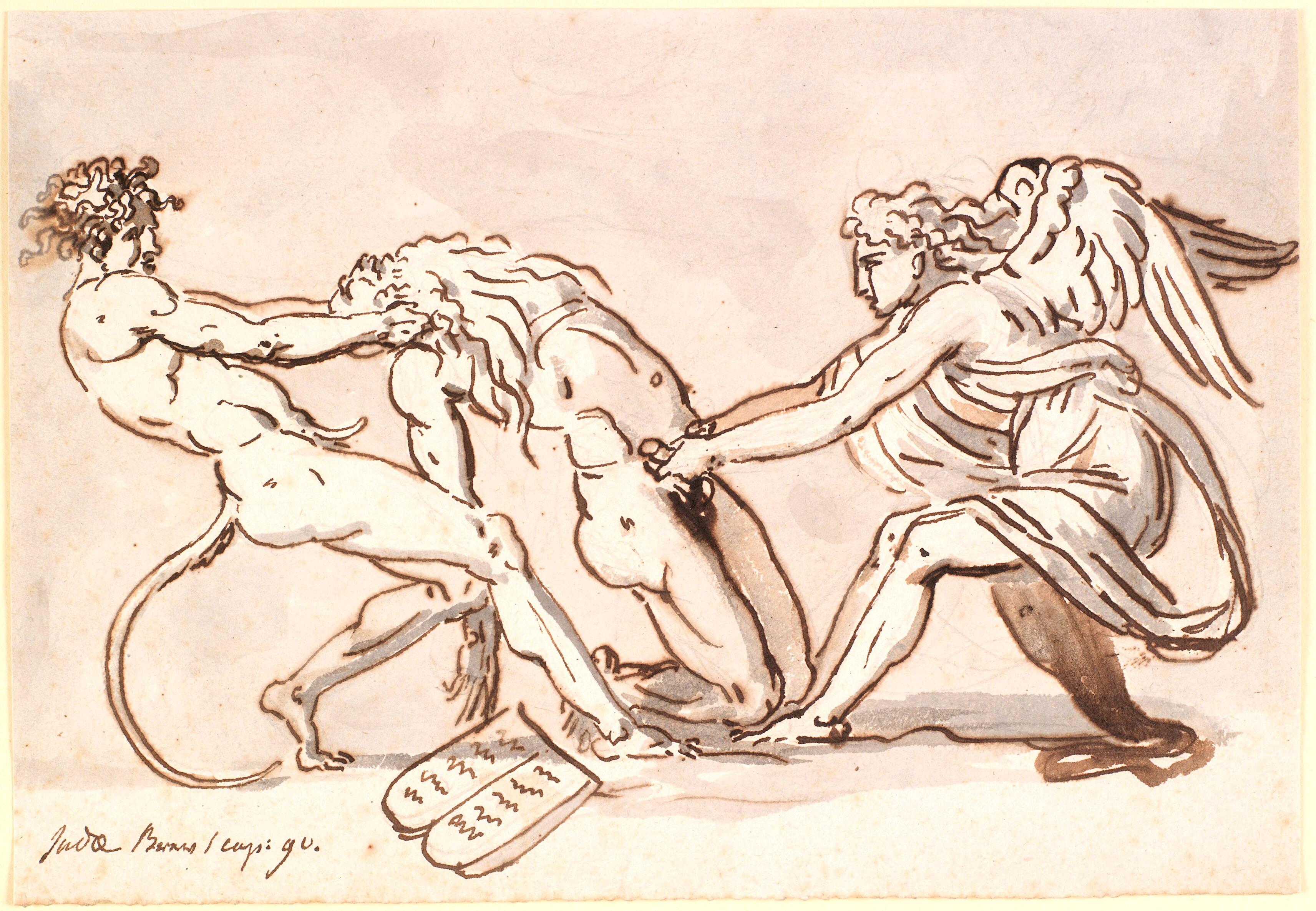 Satan og englen strides om Moses' lig