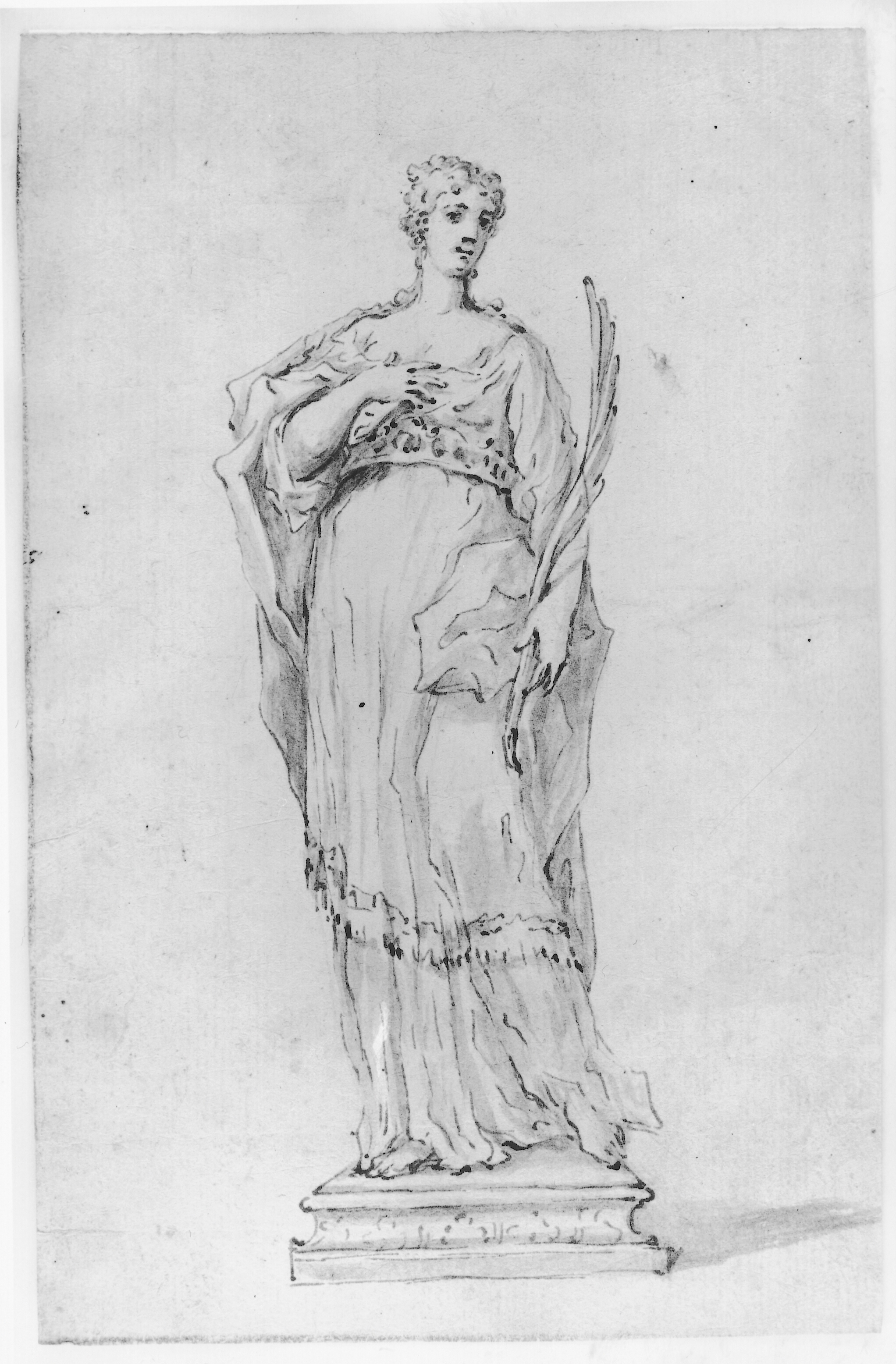 Statue af en kvindelig helgen