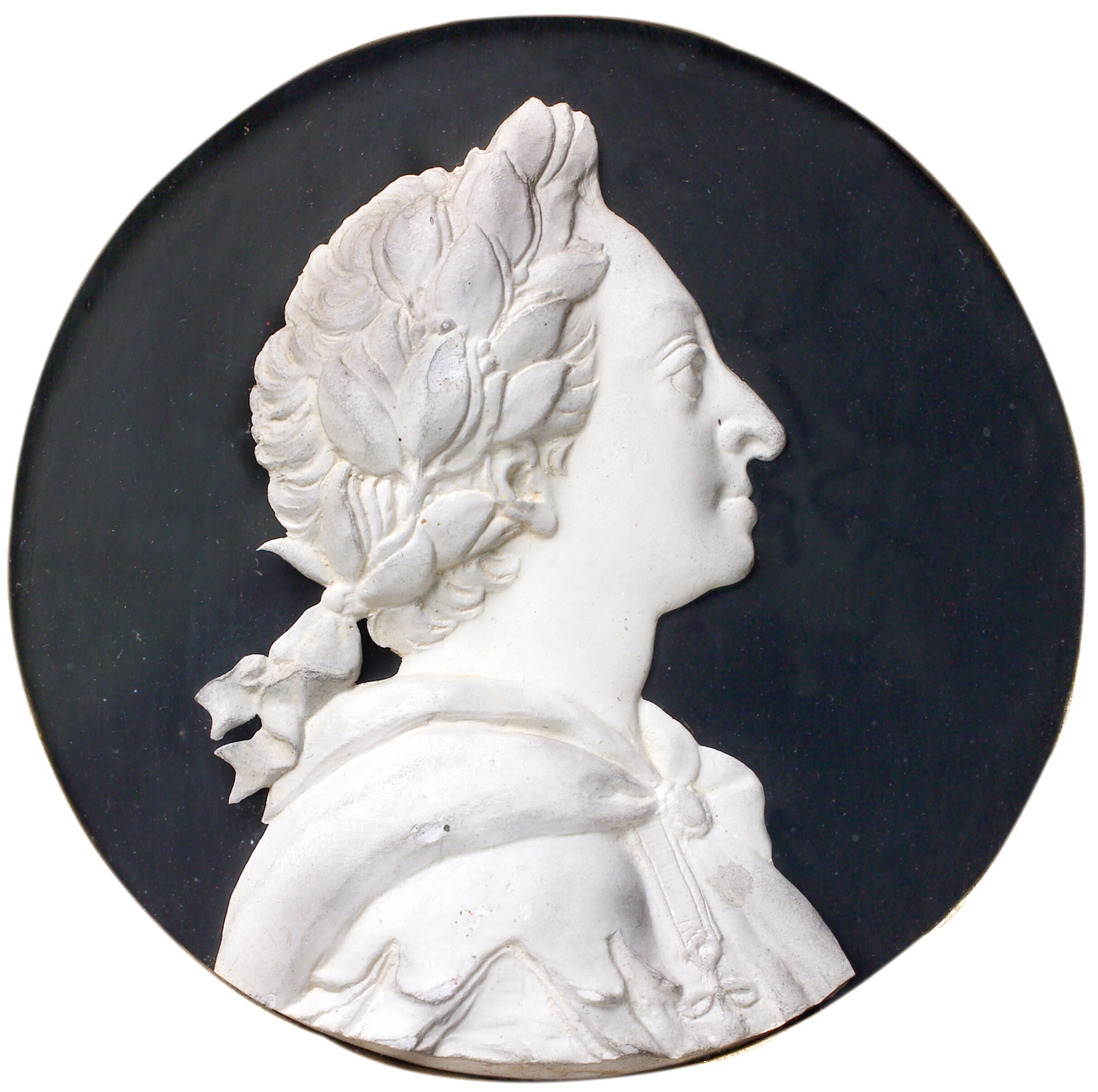 Frederik V i romersk feltherredragt og med laurbærkrans om hovedet