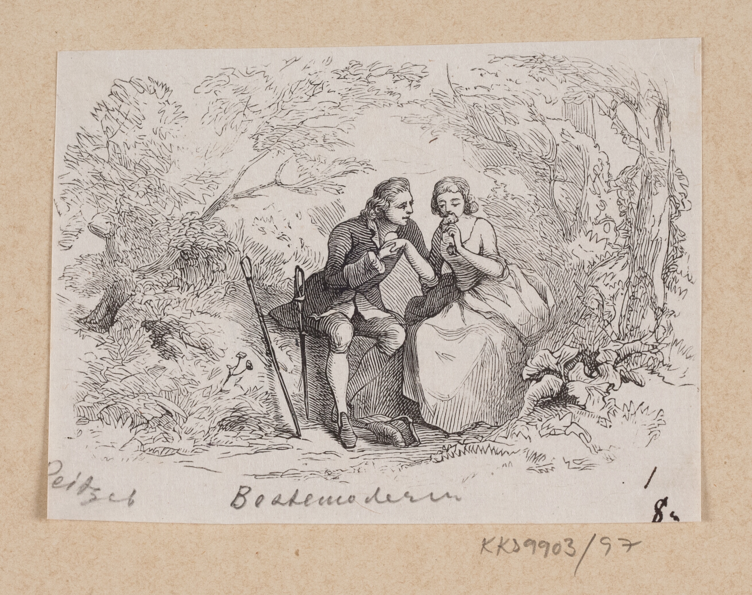 Illustration til "Bedstemoder" i H.C. Andersen, "Eventyr og Historier", Bind 2