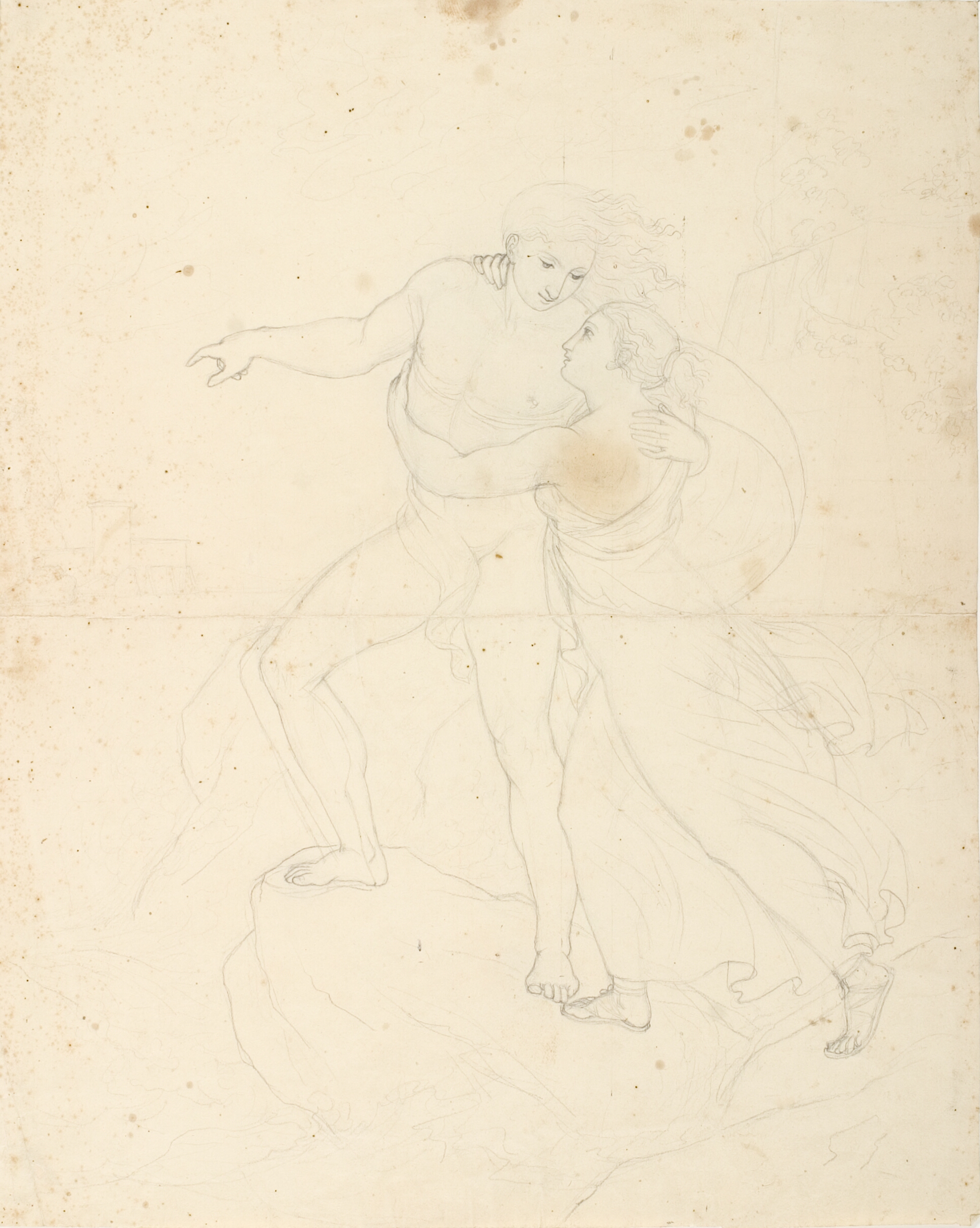 Alcyone tager afsked med sin mand