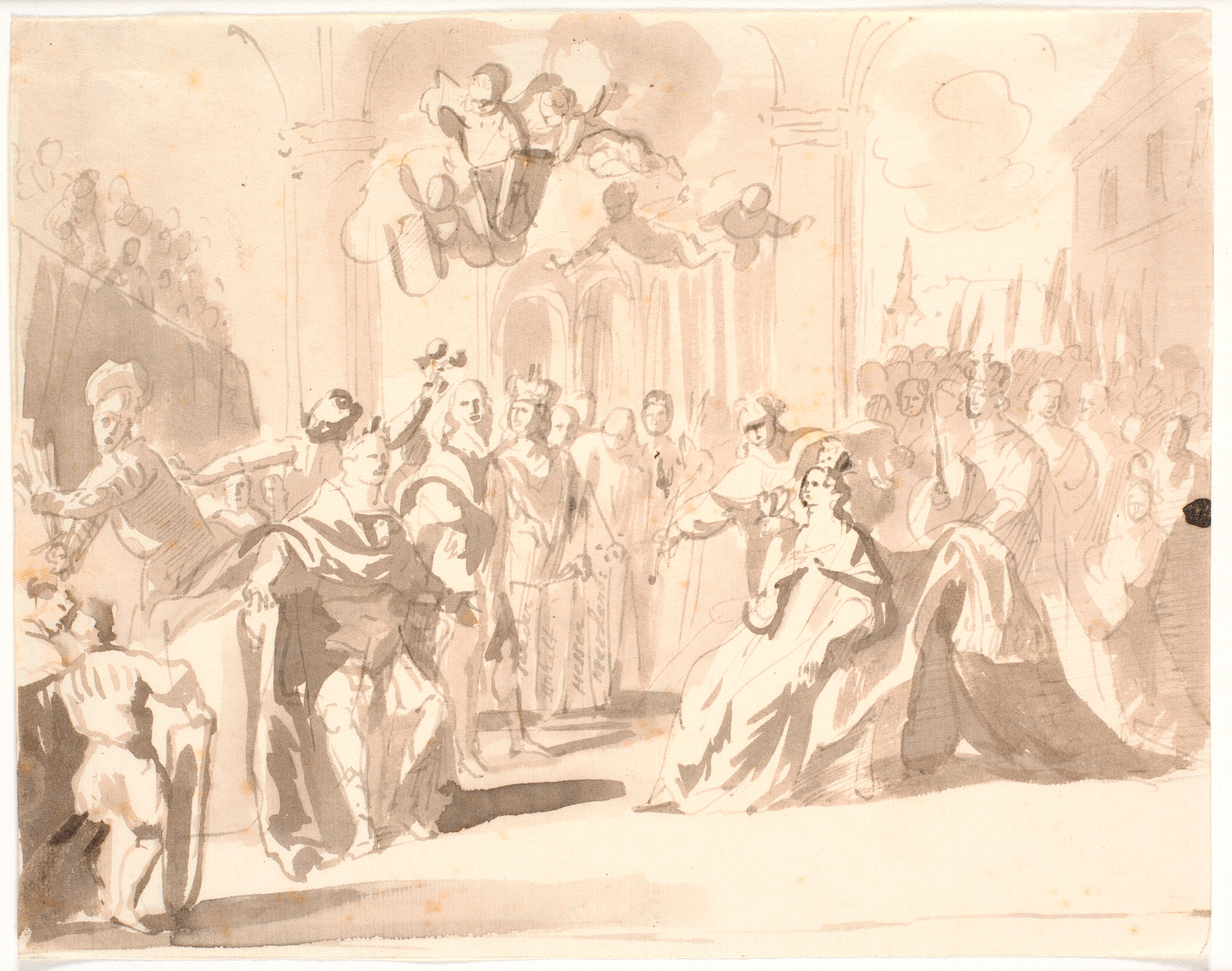 Hertug Frederik III af Gottorp med gemalinde som grundlæggere af fire kongelige og fyrstelige huse