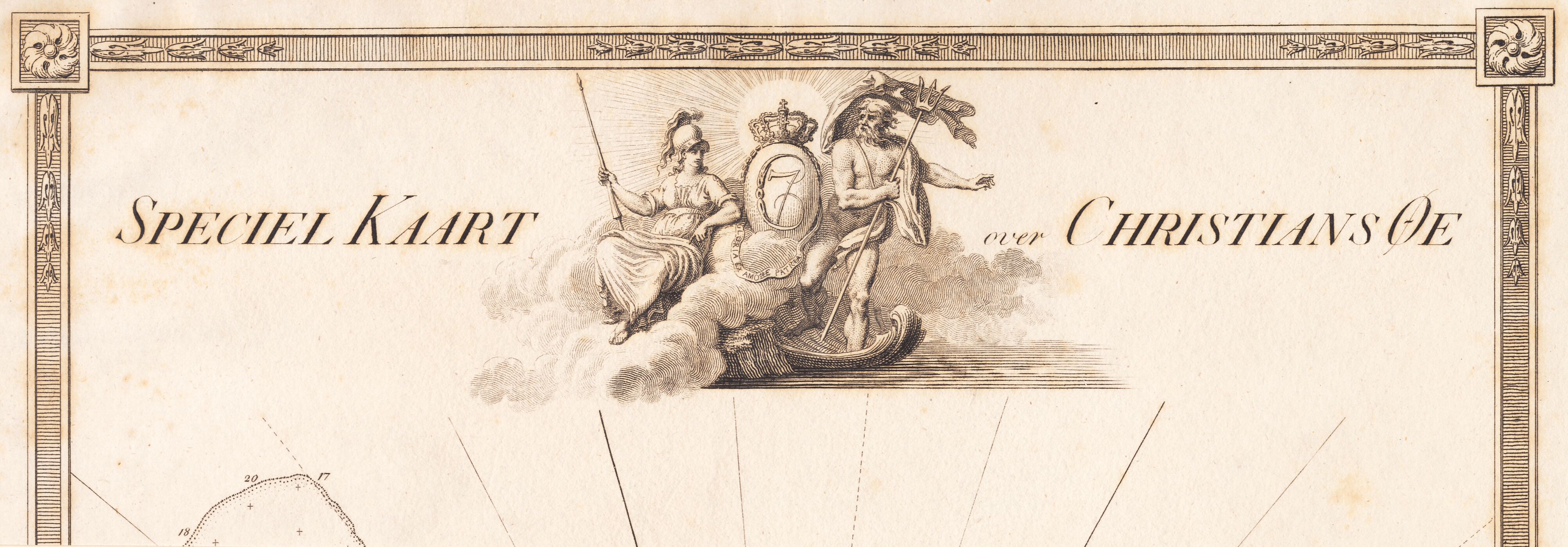 Titelvignet til kort over Christiansø