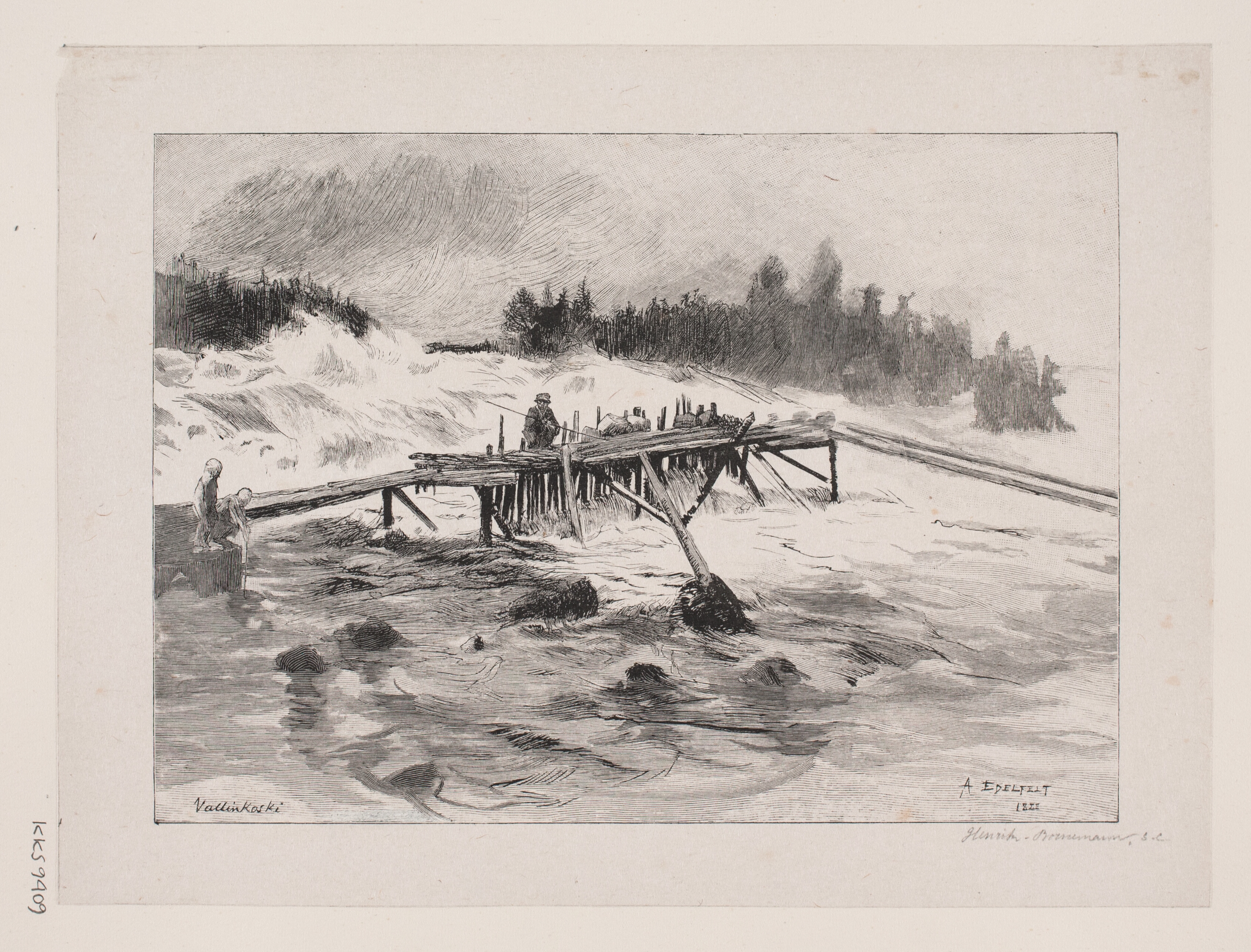 Et vandfald. Vallinkoski