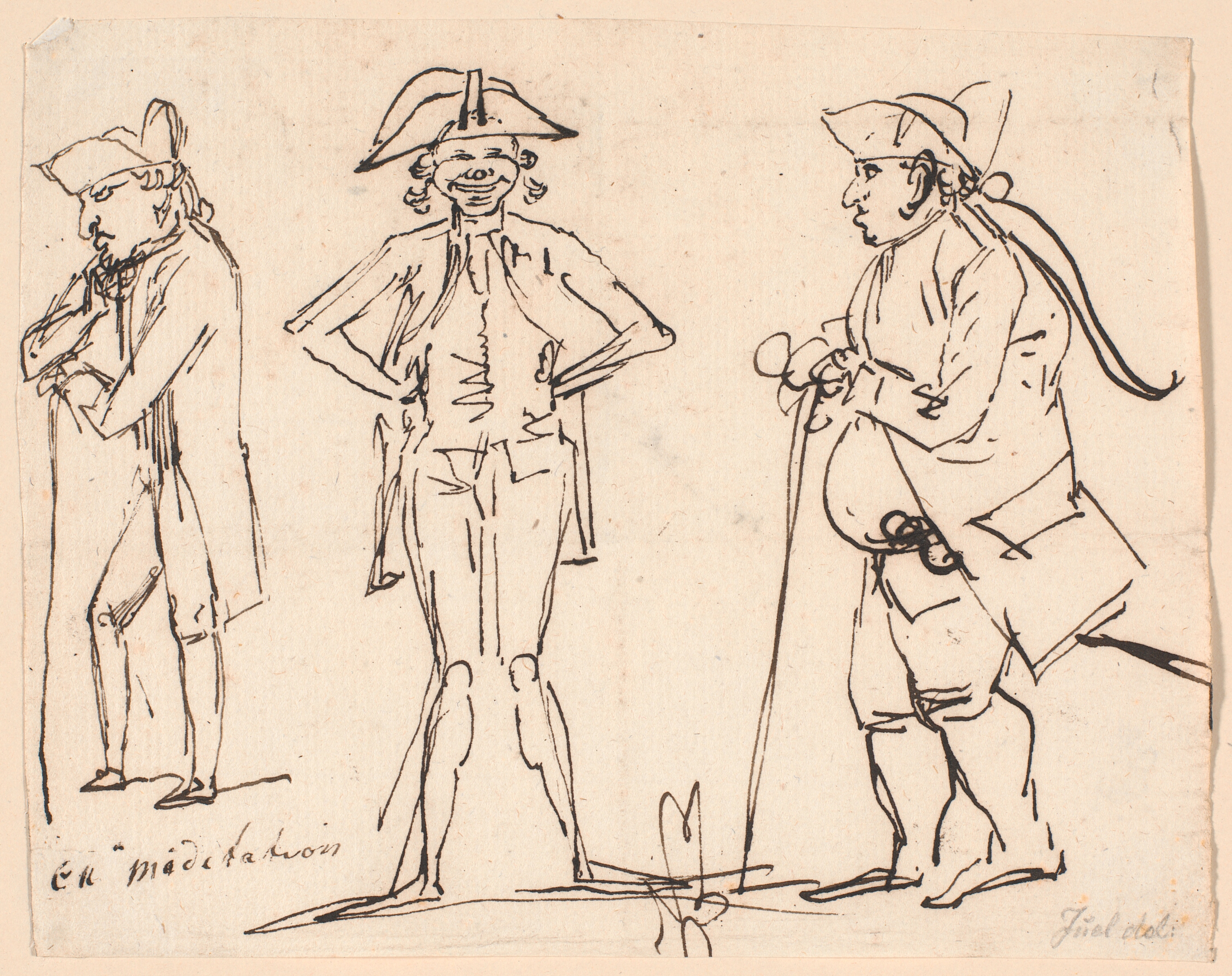 Meditation. Karikaturer af Clemens, Juel og Charles Bonnet