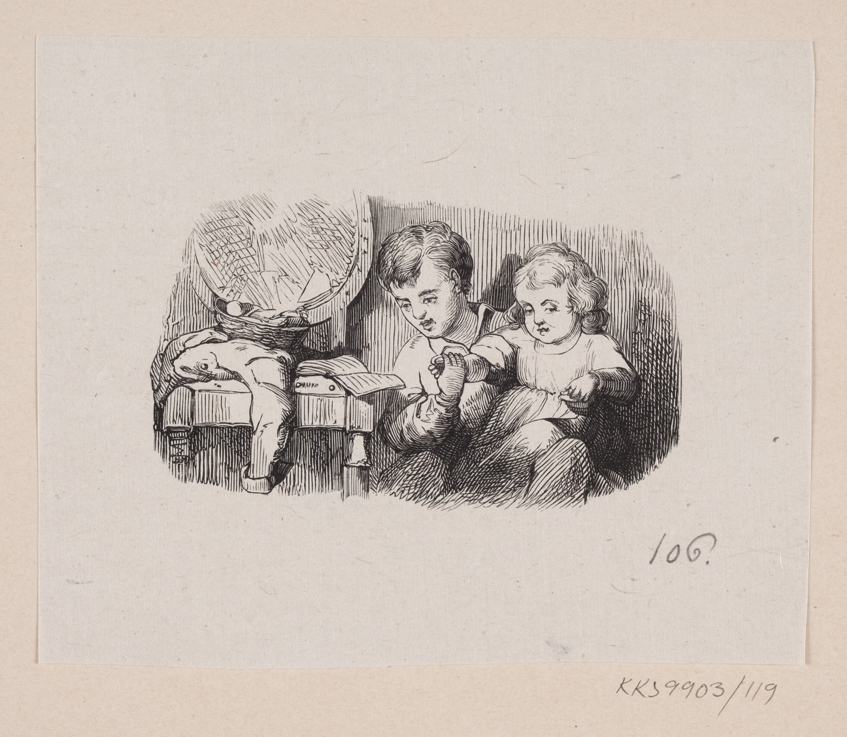 Illustration til "Lille Tuk" i H.C. Andersen, "Eventyr og Historier", Bind 2