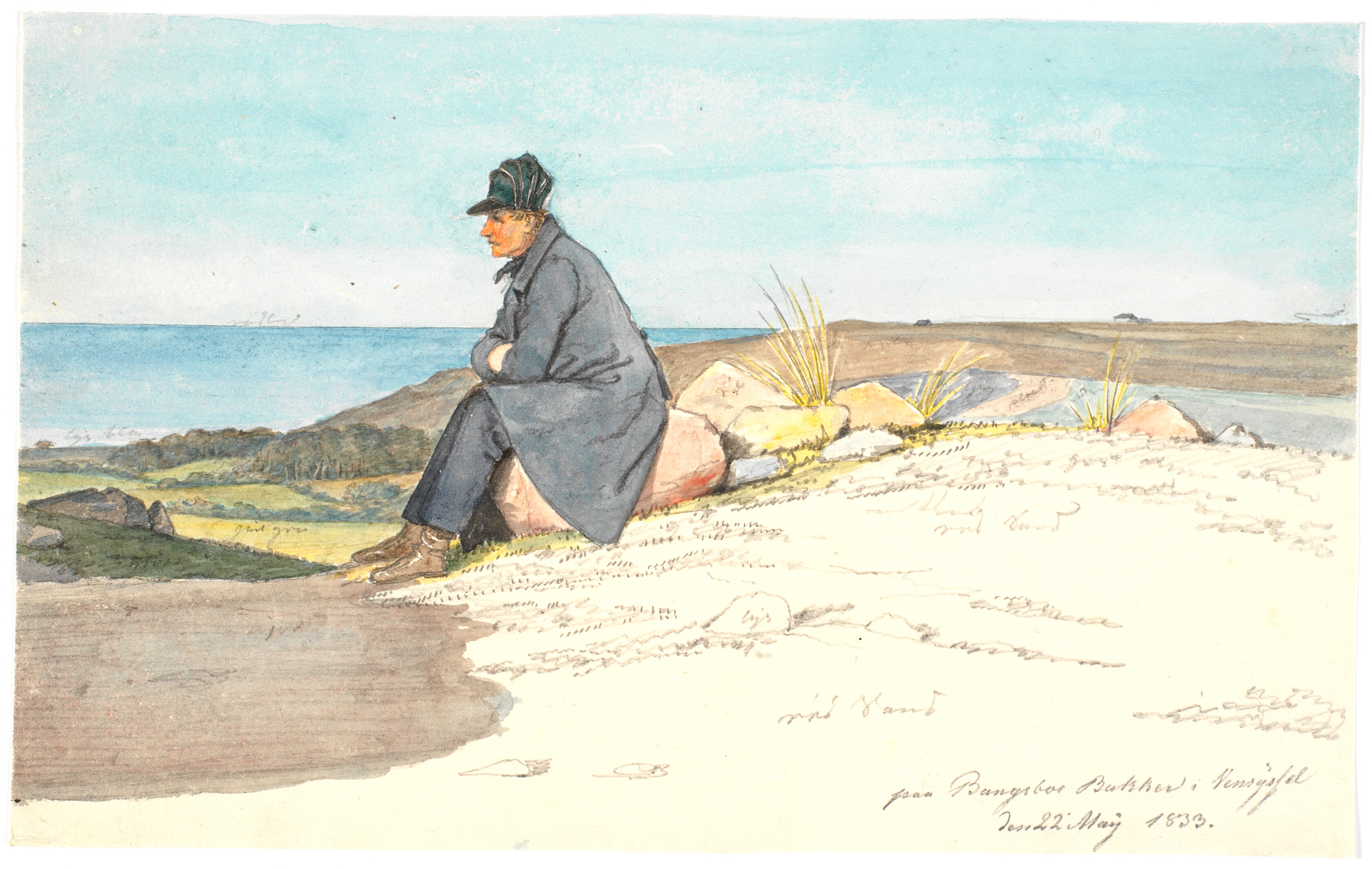 Siddende mand i Bangsbo bakker, Vendsyssel, 22. maj 1833