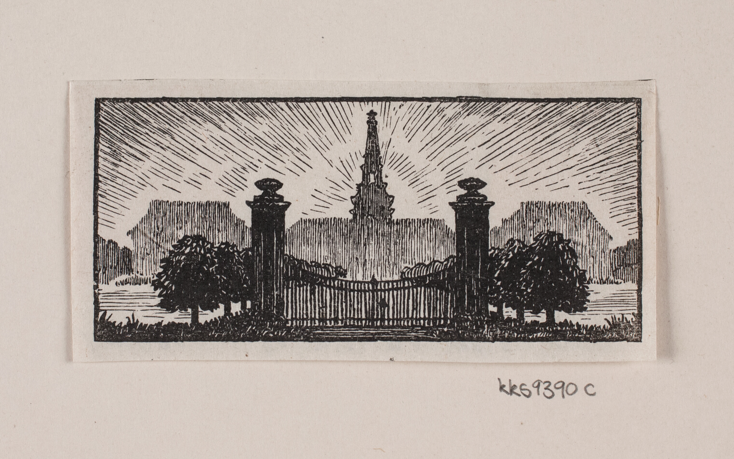 Vignette til H. Hertz' "Posthuset i Hirschholm"