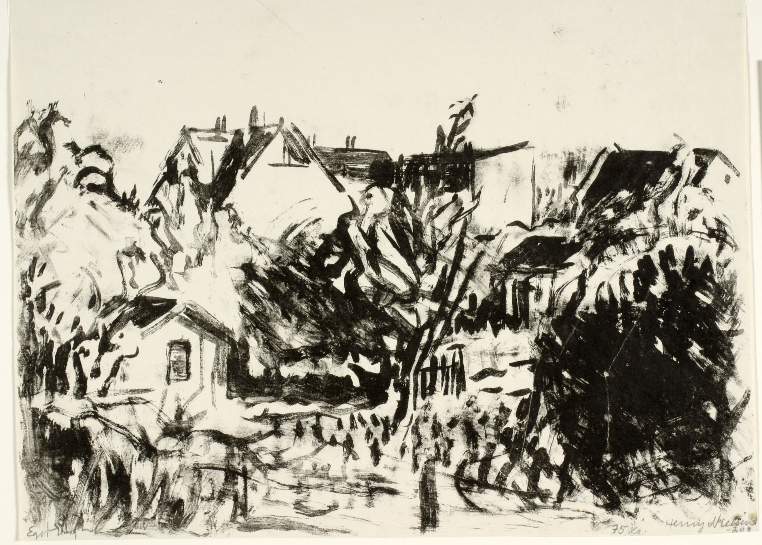 Udsigt over haver og huse