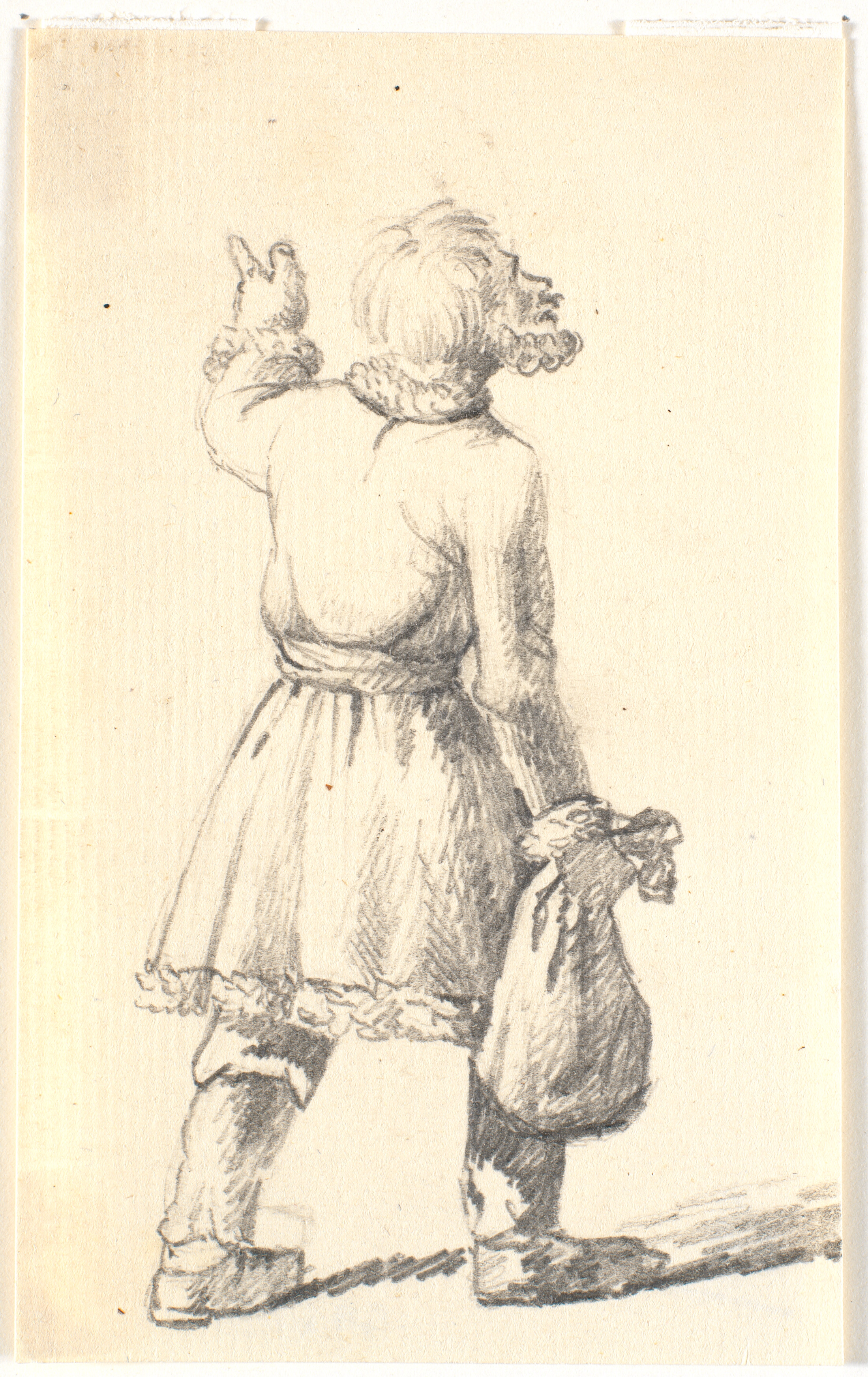 Gående mand med sæk