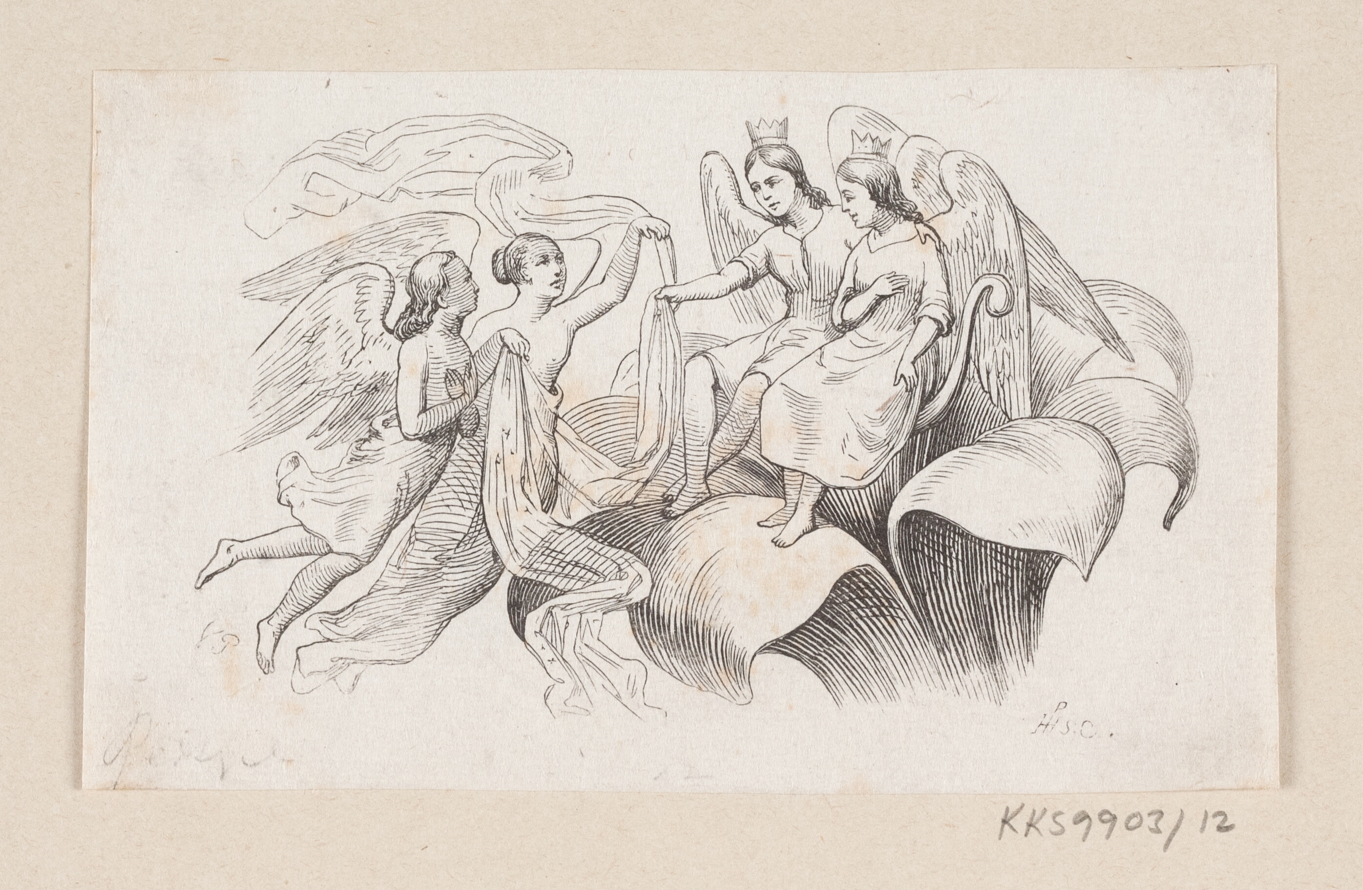 Illustration til "Tommelise" i H.C. Andersen, "Eventyr og Historier", Bind 1