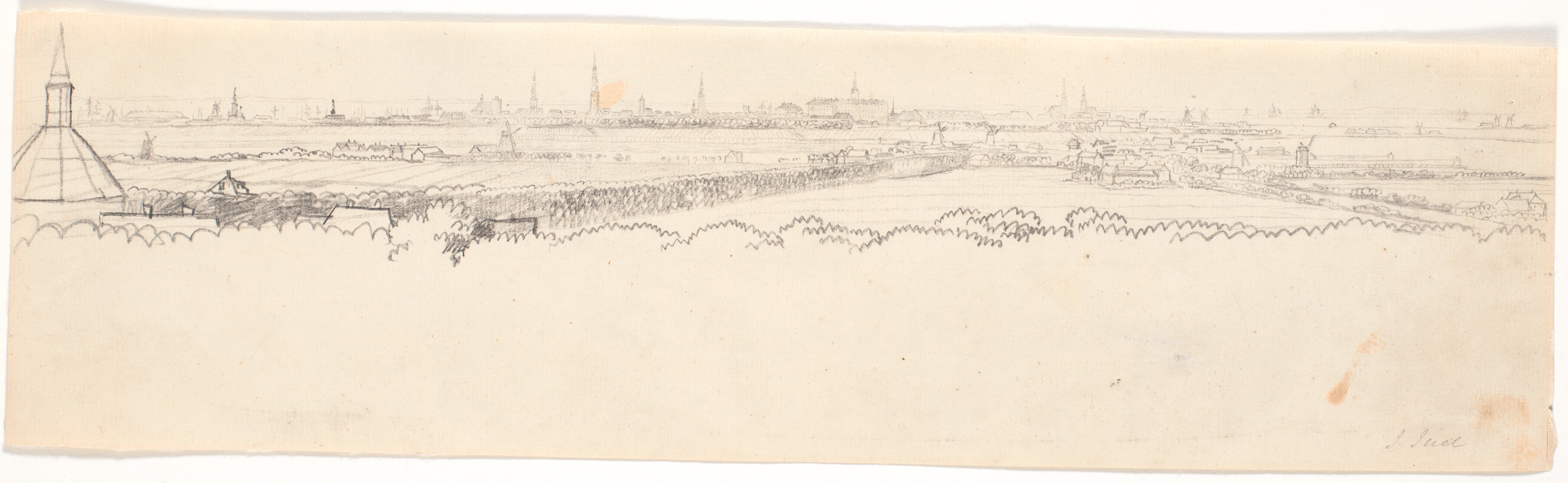 Udsigt over København fra Frederiksberg bakke