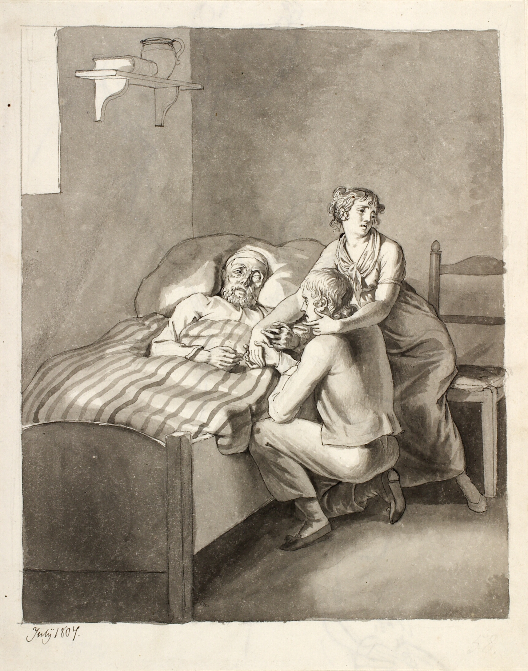 En døende fader forener et ungt par