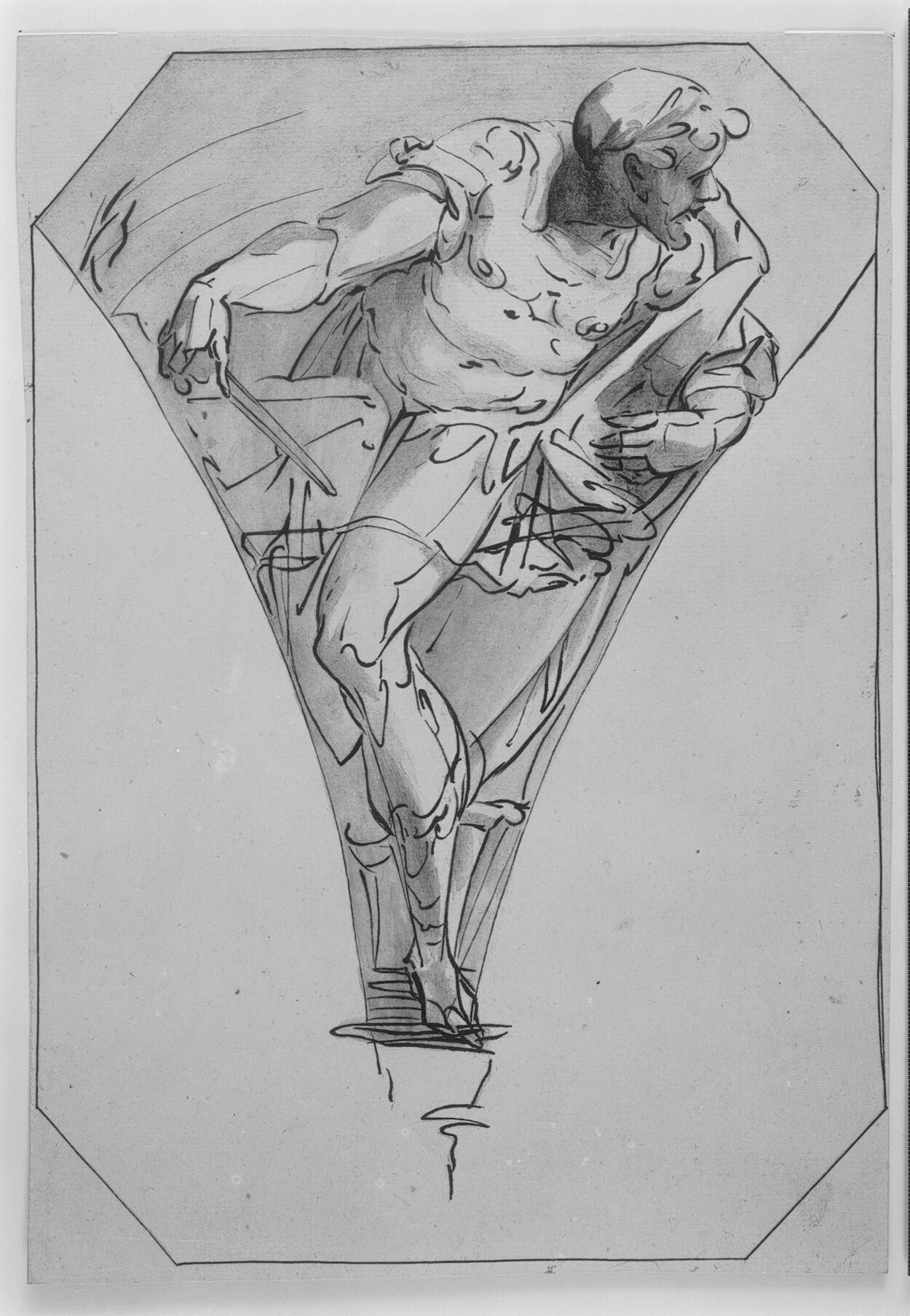 Romersk general. Studie til en pendentiv