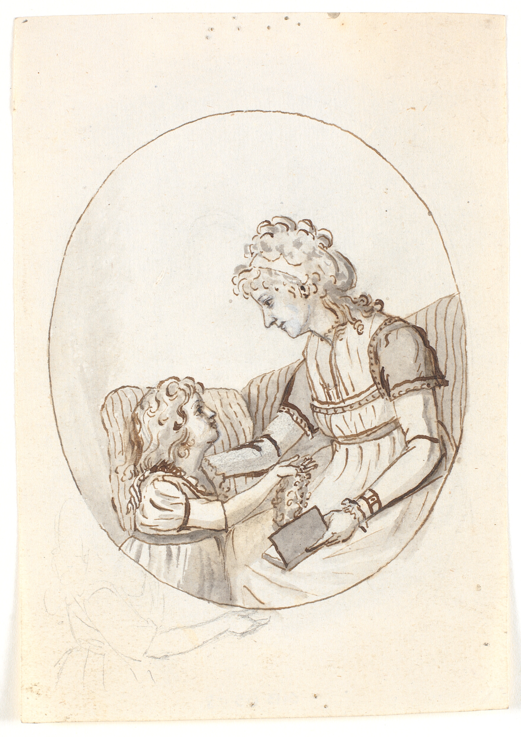 Arveprinsesse Sofie Frederikke med arveprinsen (Chr. VIII)