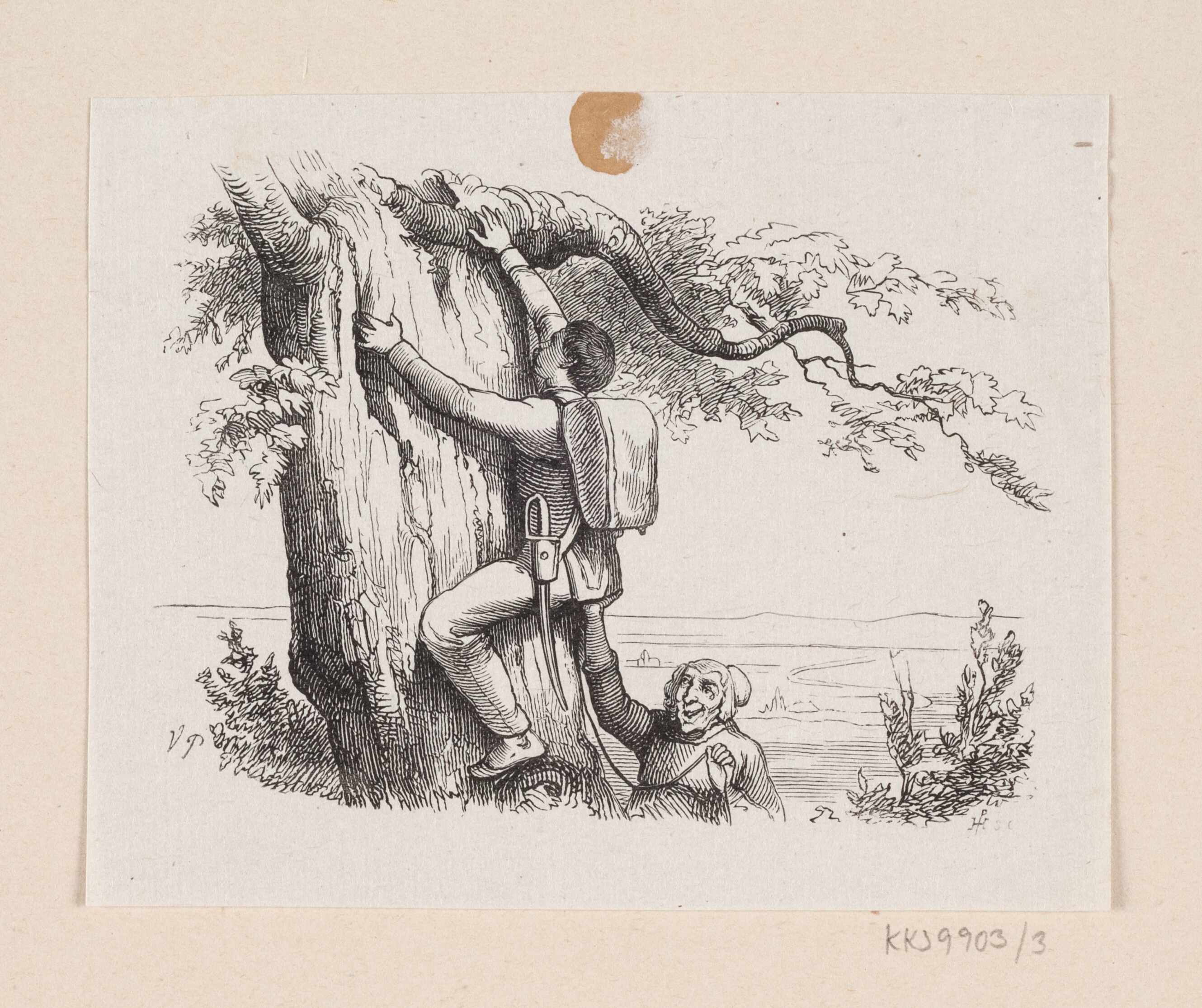 Illustration til "Fyrtøjet" i H.C. Andersen, "Eventyr og Historier", Bind 1