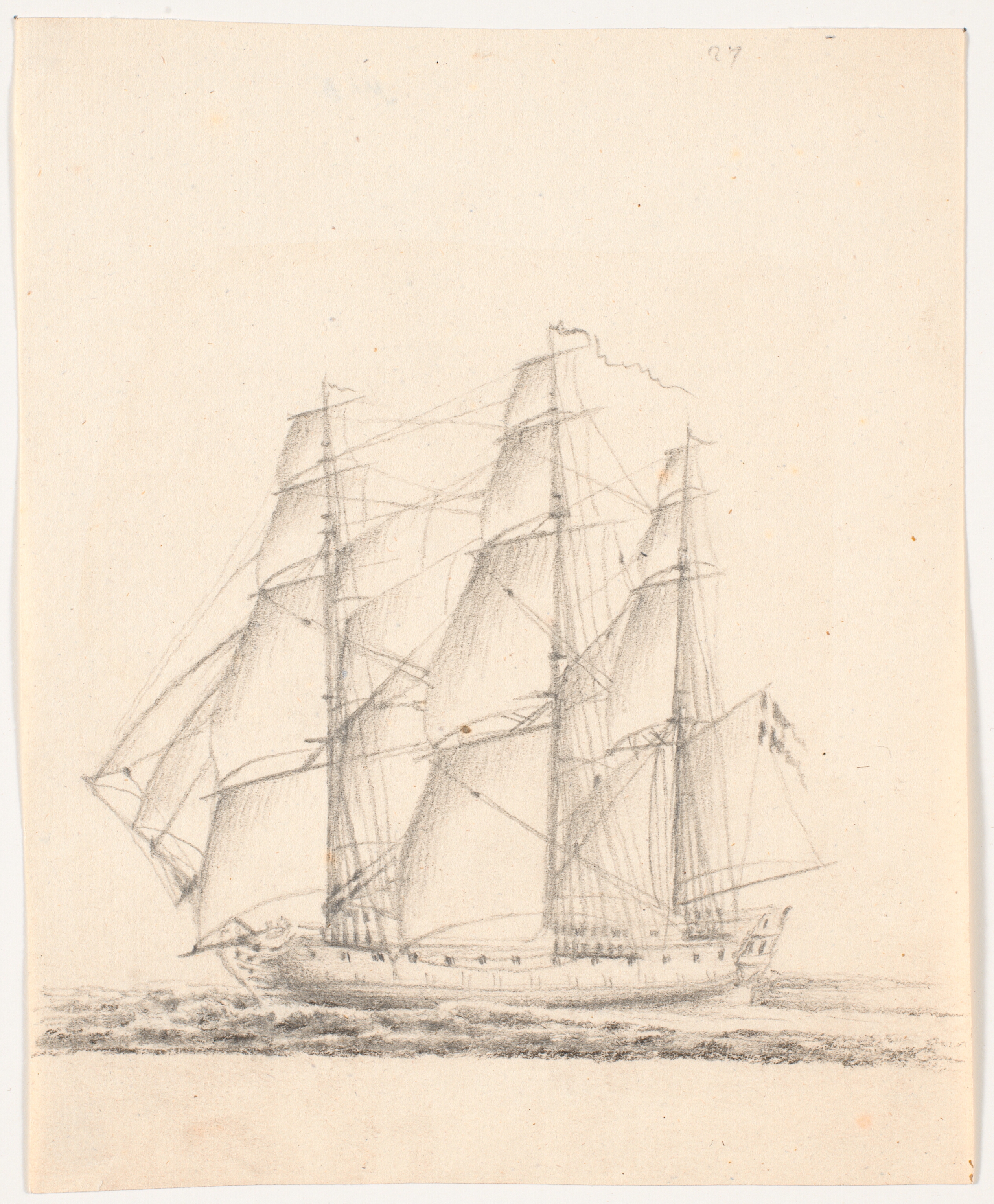 Marineskib for fulde sejl