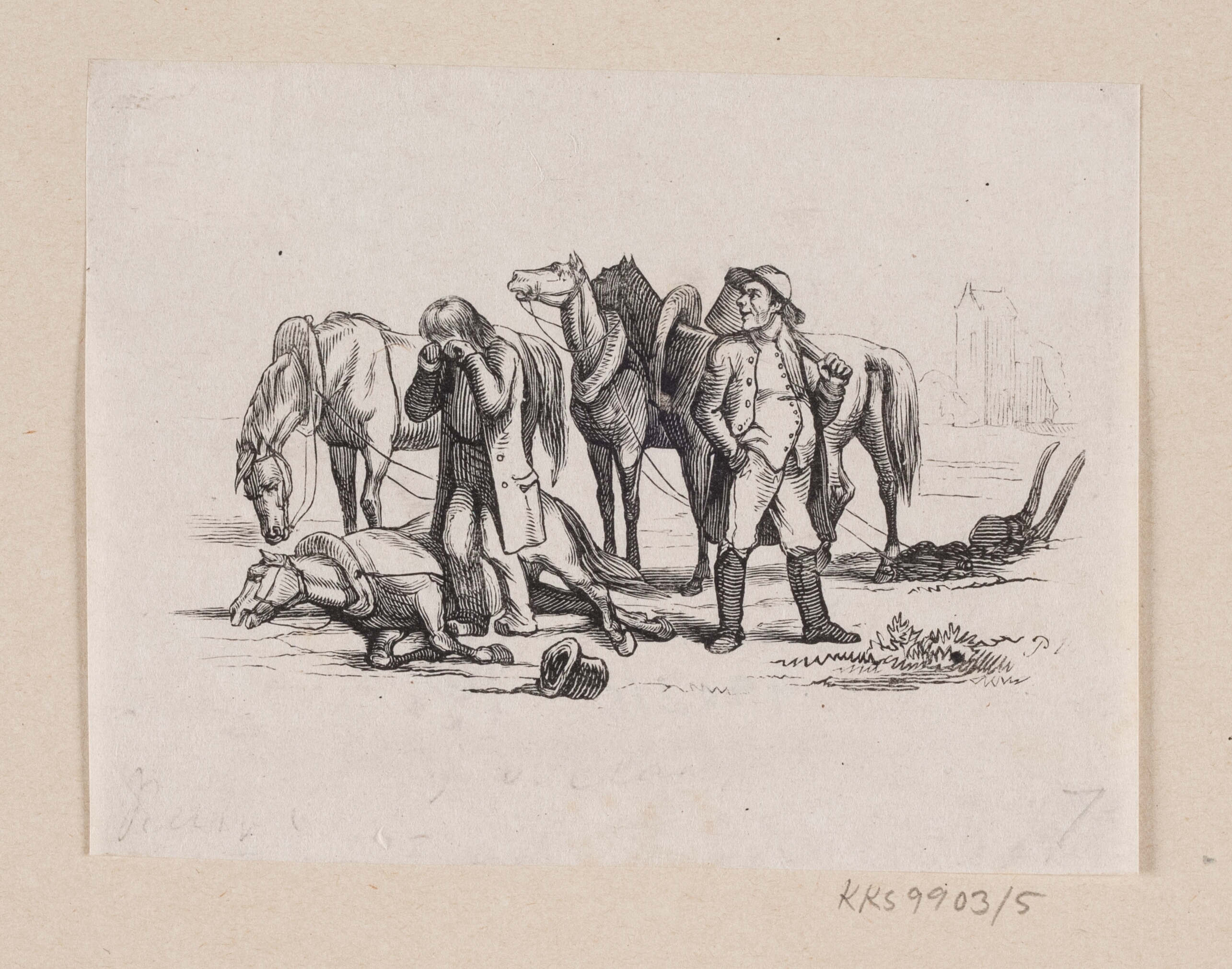 Illustration til "Lille Claus og store Claus" i H.C. Andersen, "Eventyr og Historier", Bind 1