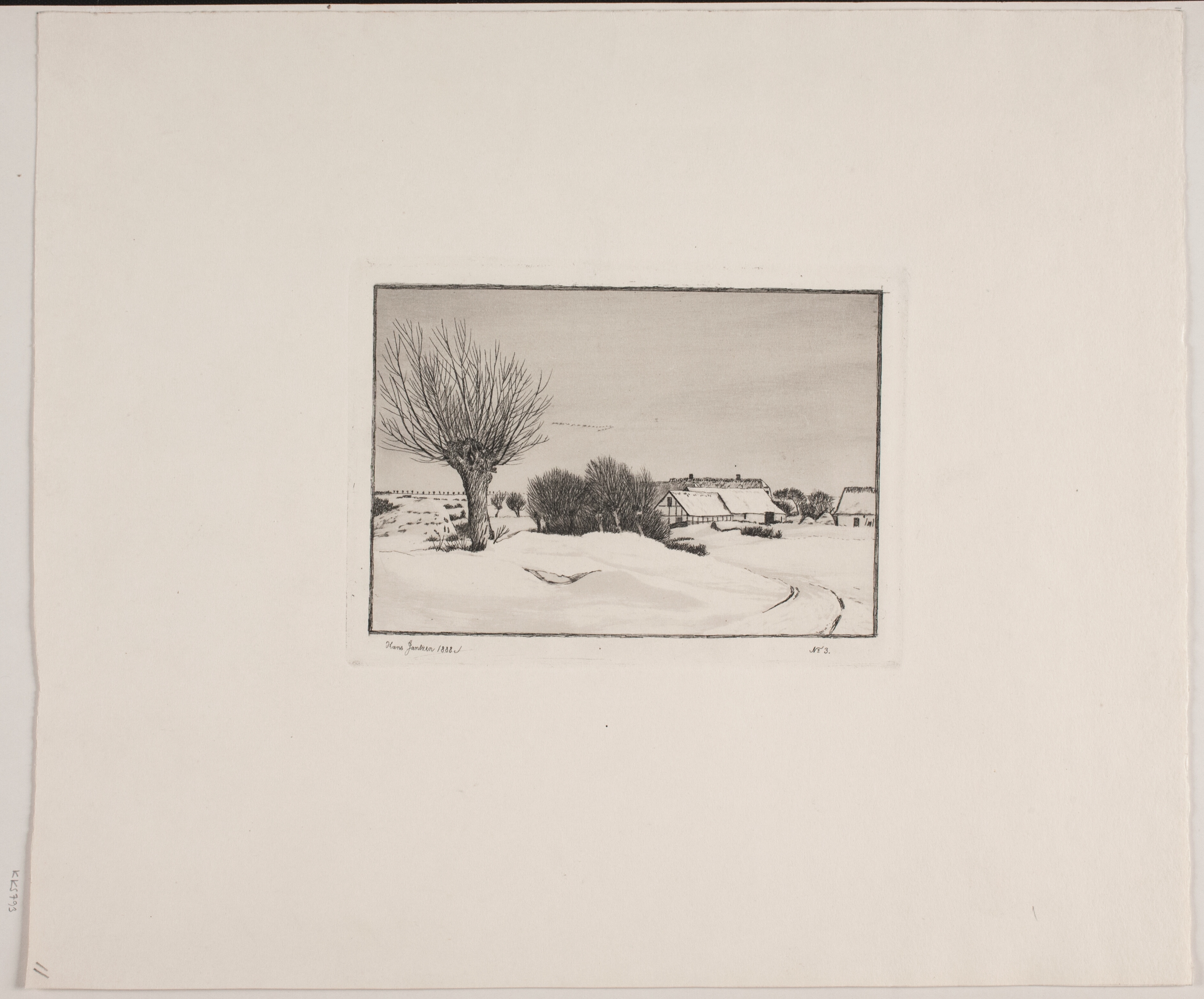 Landskab med udsigt imod bondegård