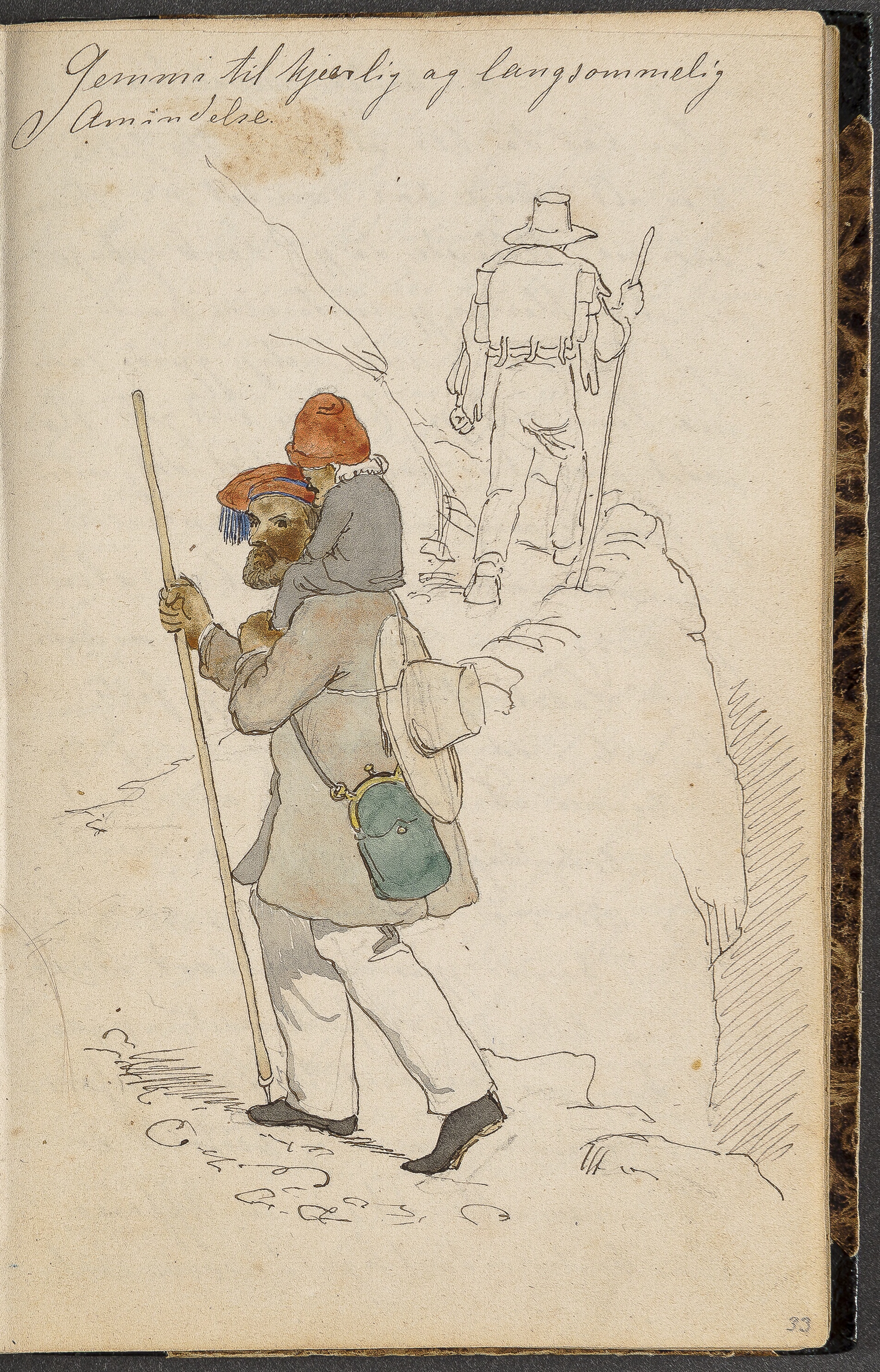 Himmelblomst (Commelina Coelestis), indfældet i dagbogsnotater