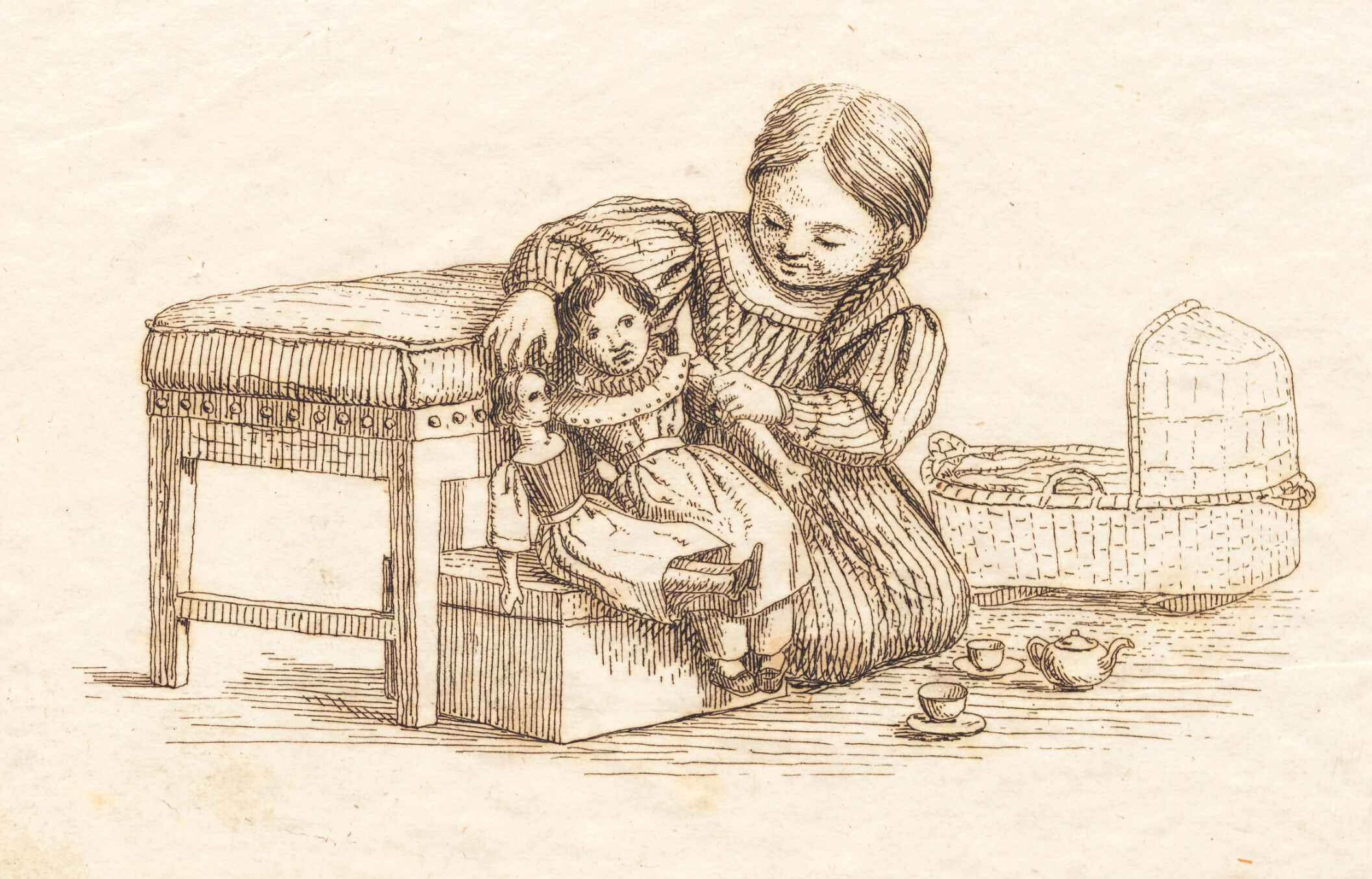 Illustration til "Halvhundrede Fabler for Børn" af Hey