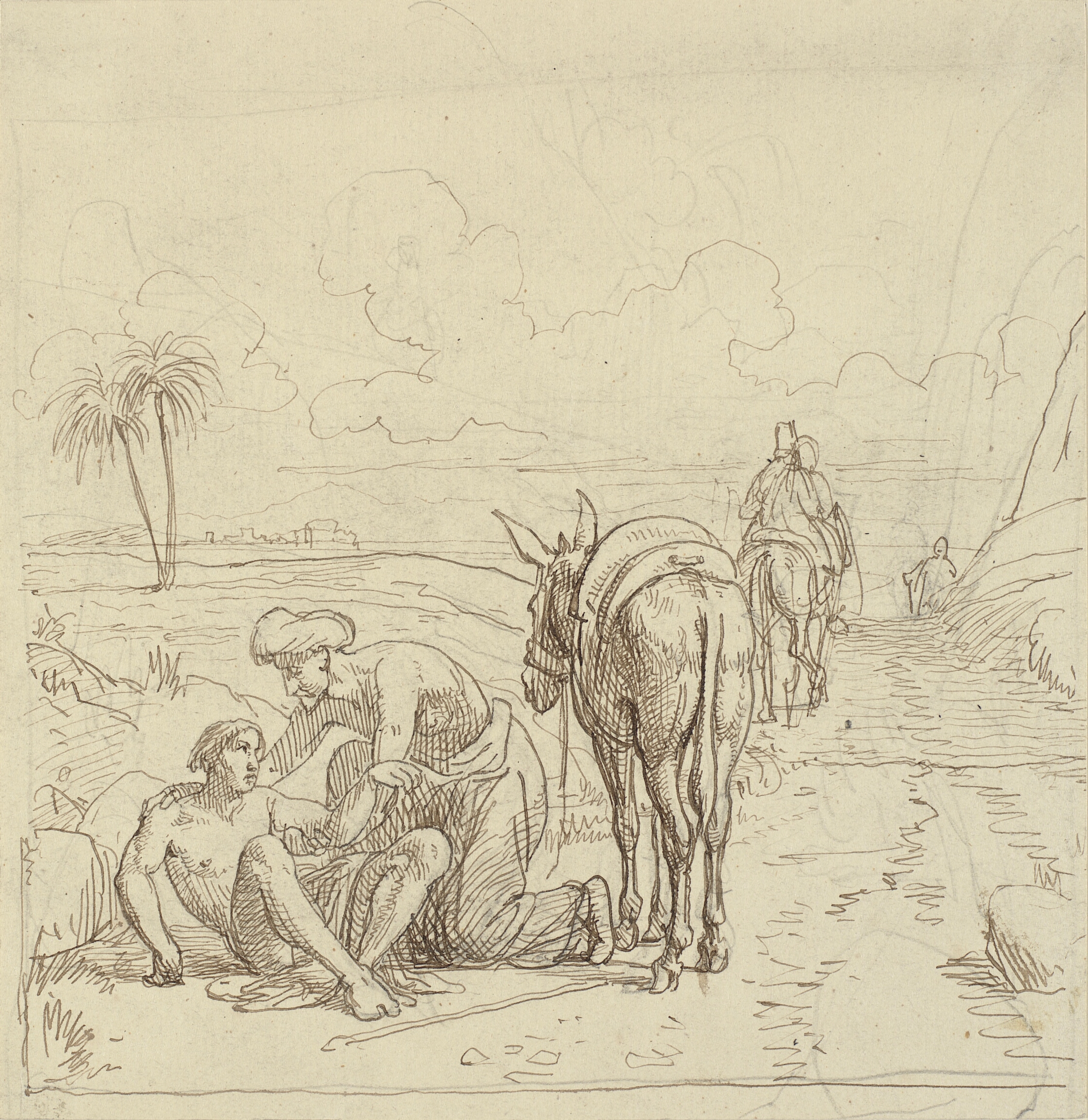 Den barmhjertige samaritan finder den sårede