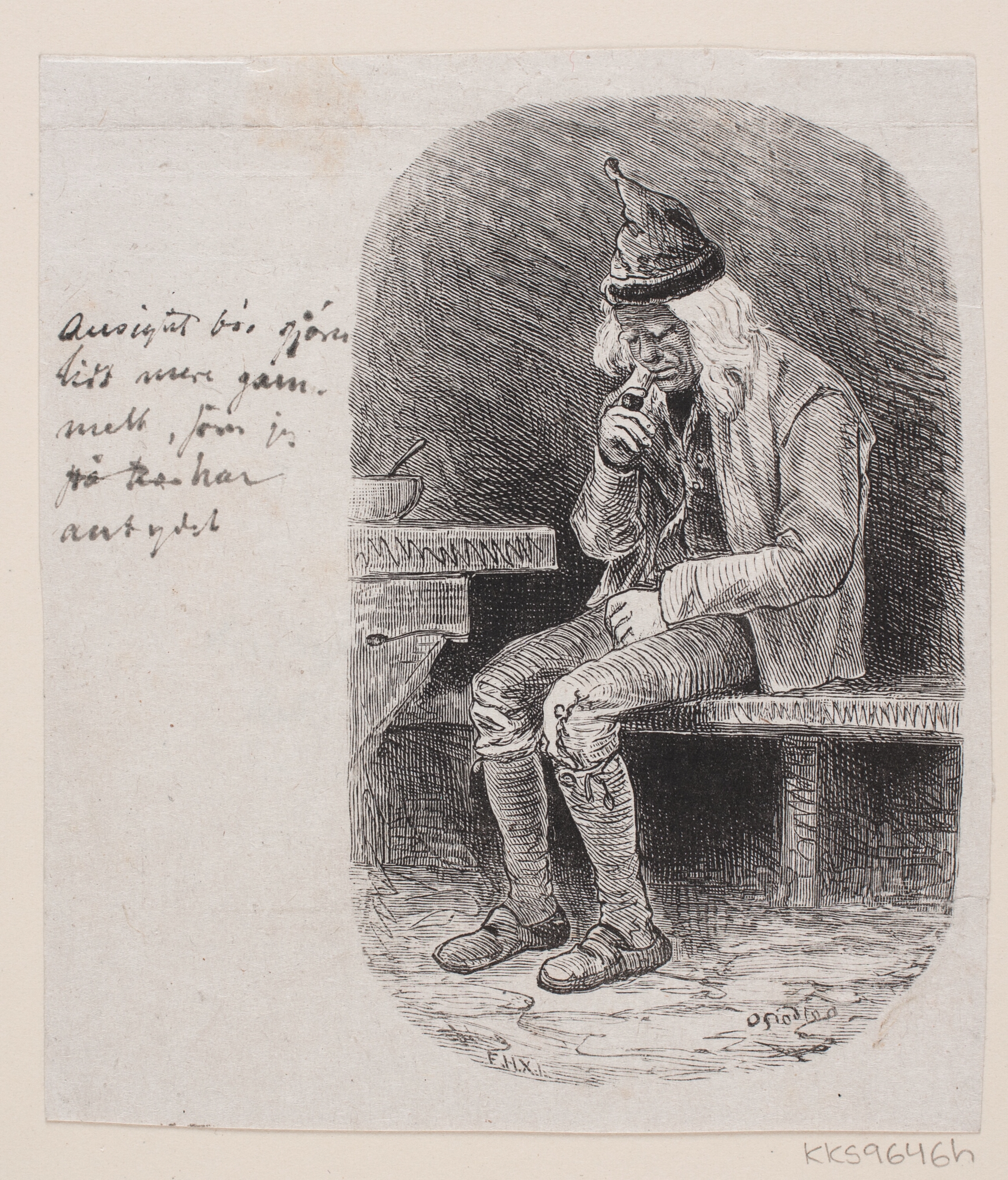 Illustration til "Den syvende far i huset"