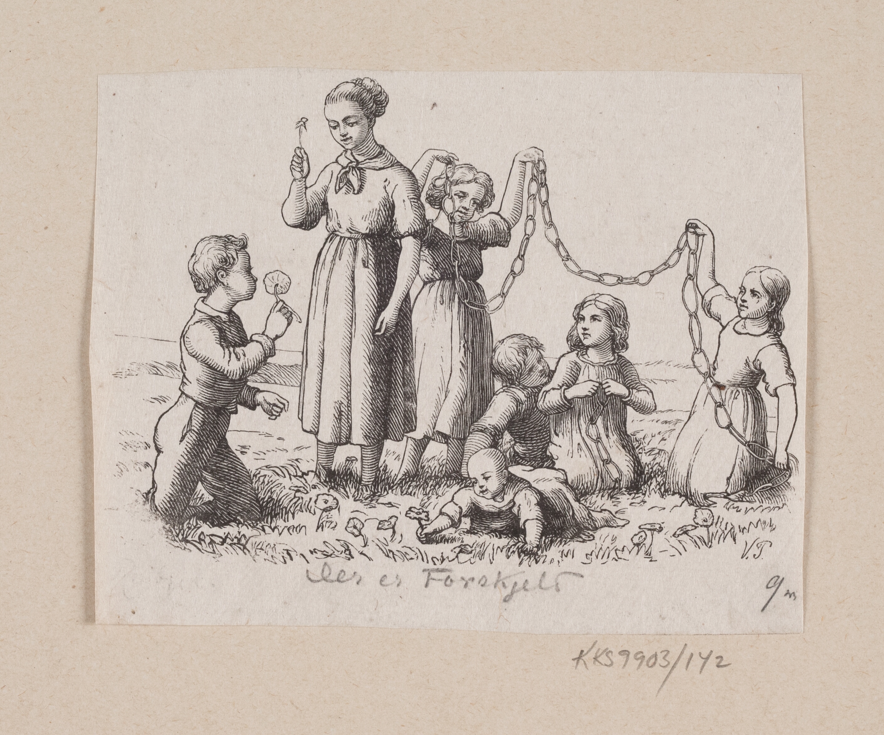 Illustration til "Der er Forskjel" i H.C. Andersen, "Eventyr og Historier", Bind 2