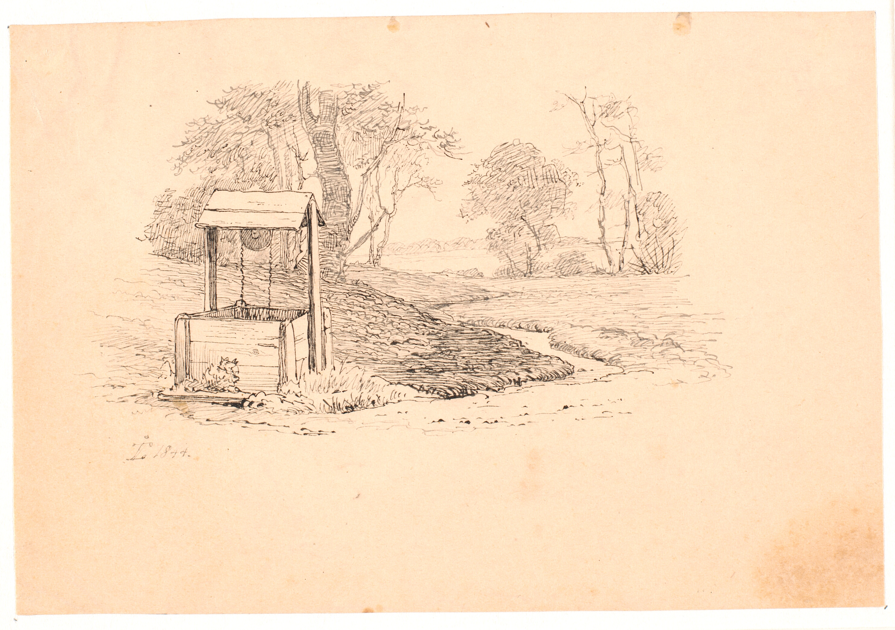 Kilden. Illustration til Kaalunds "Fabler for Børn". Se kommentar fra arkkatalog.