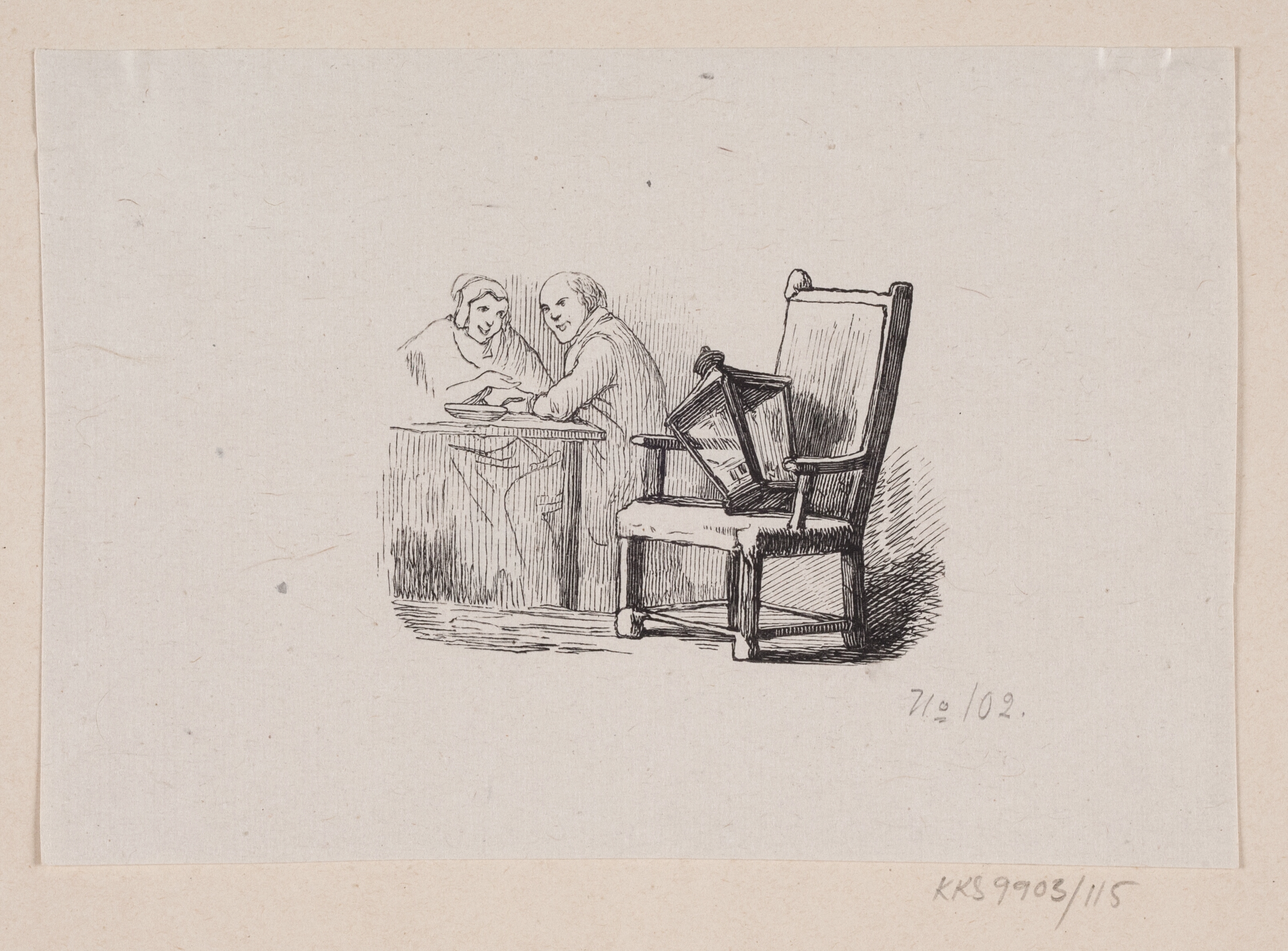 Illustration til "Den gamle Gadelygte" i H.C. Andersen, "Eventyr og Historier", Bind 2