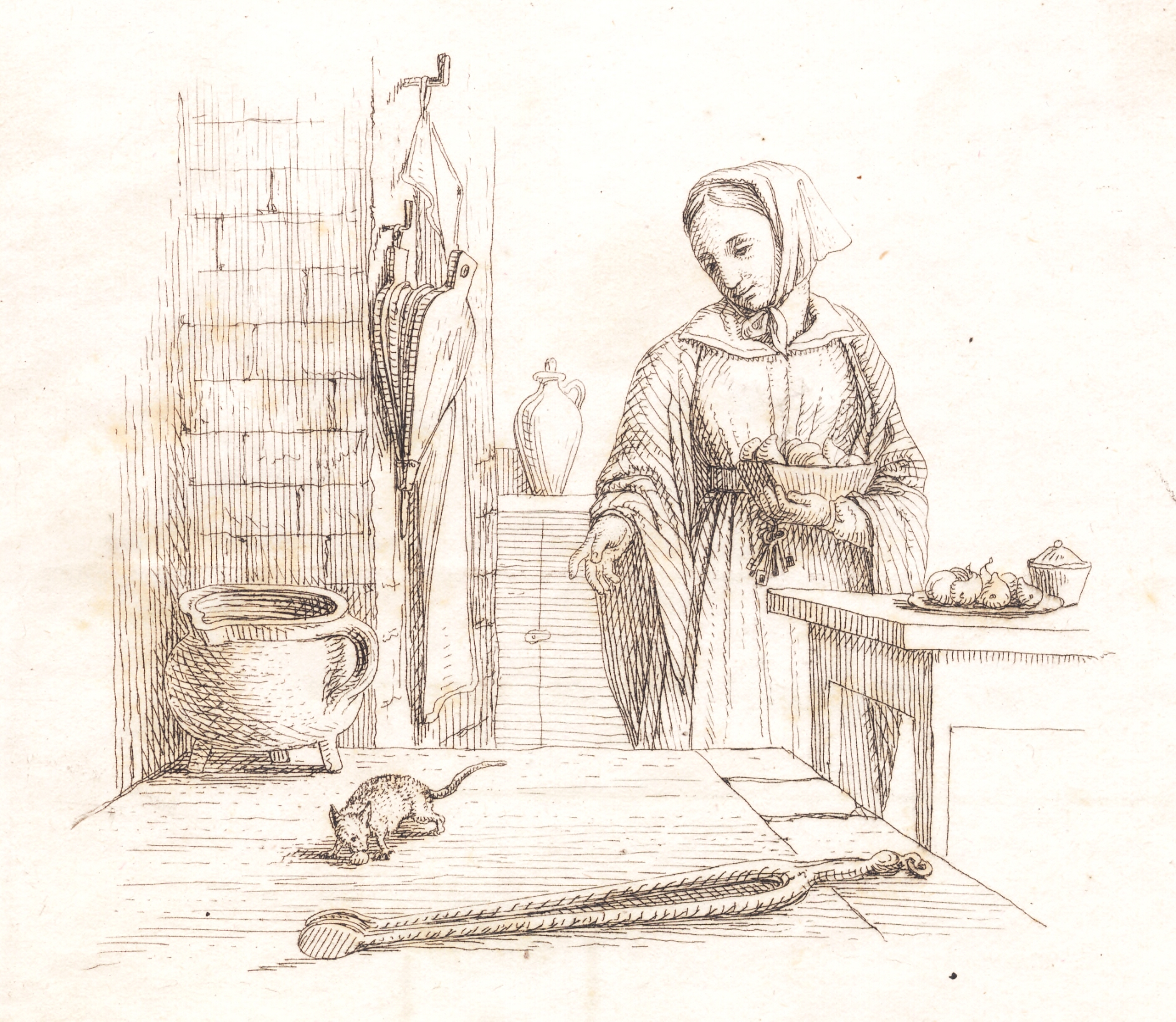 Illustration til "Halvhundrede Fabler for Børn" af Hey