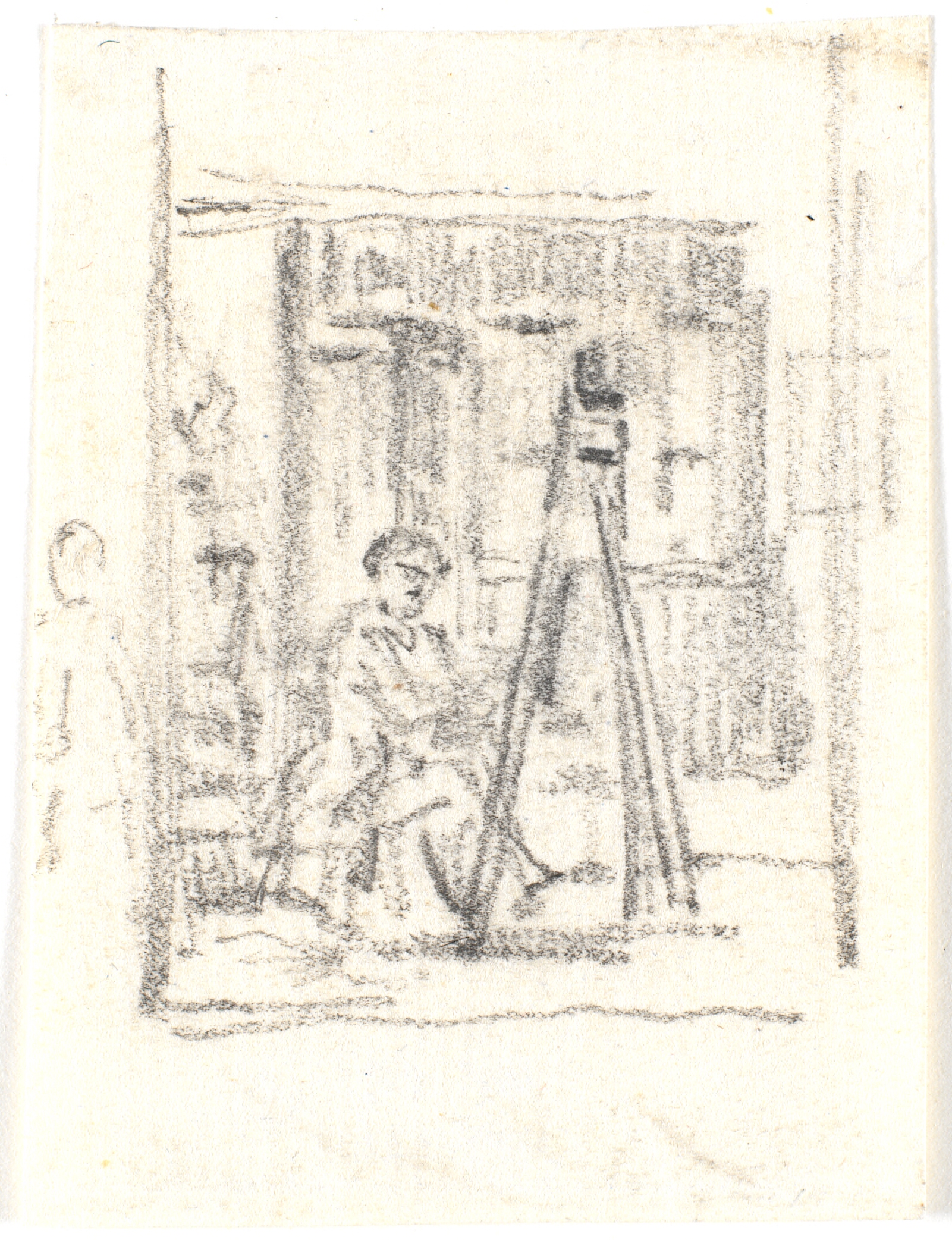 En maler ved sit staffeli