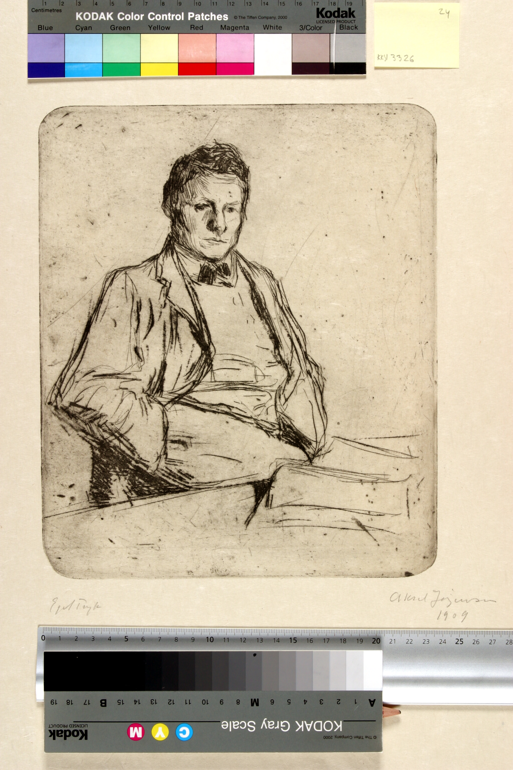 Den unge mand med silhuetten (Der junge Mann mit der Silhouette)